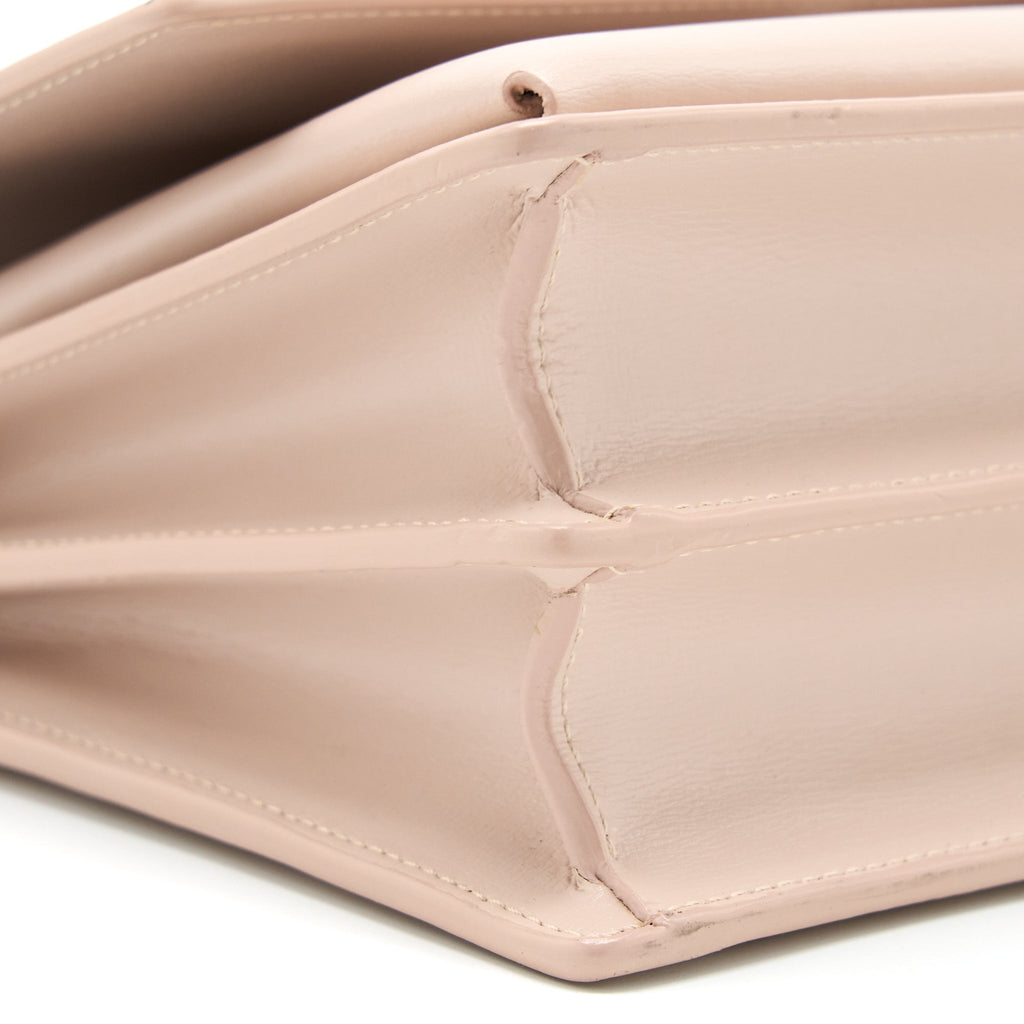 SAINT LAURENT MEDIUM SUNSET CHAIN BAG CALFSKIN LIGHT PINK SHW