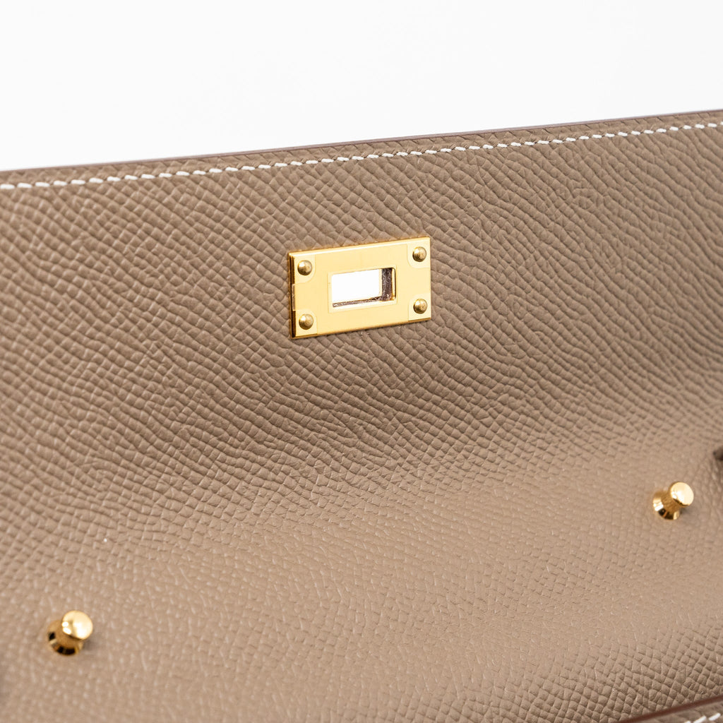 HERMES KELLY TO GO EPSOM ETOUPE GHW