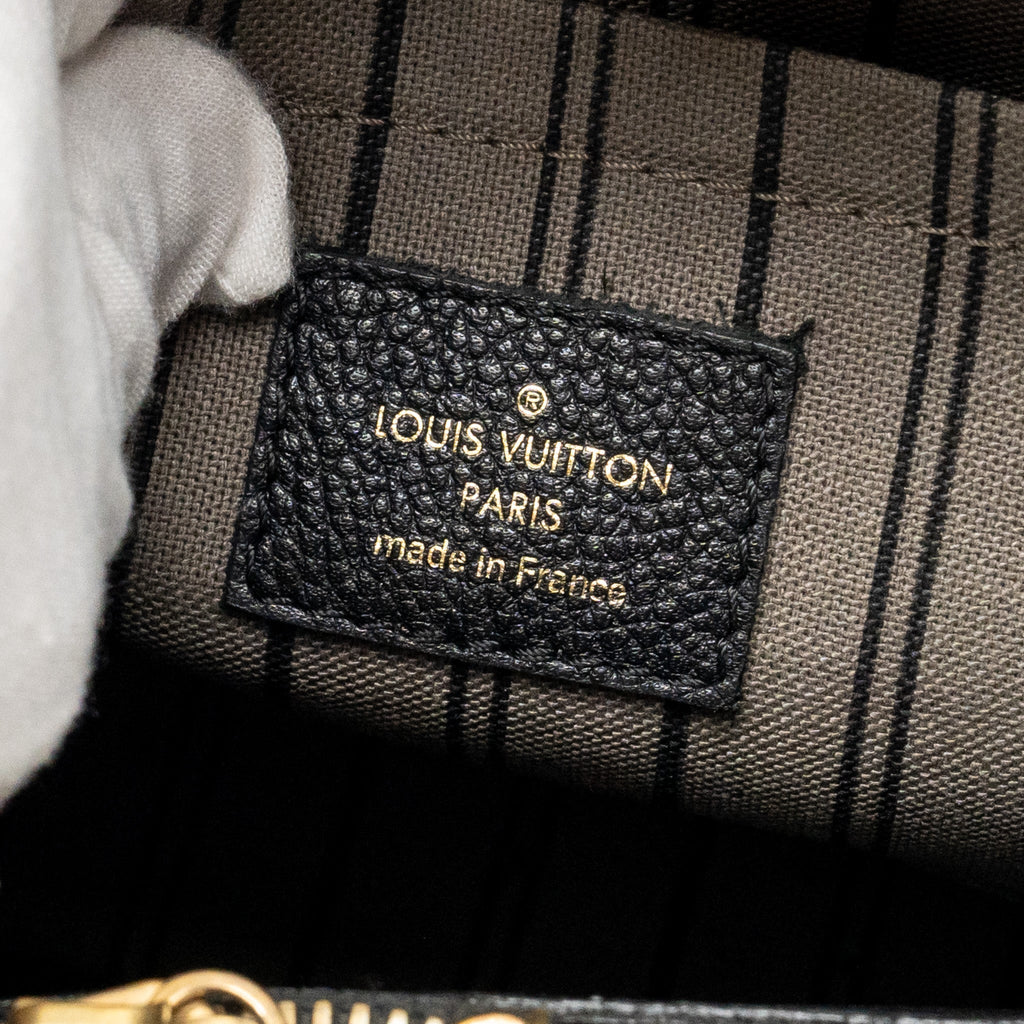 LOUIS VUITTON MONTAIGNE BB MONOGRAM EMPREINTE BLACK GHW