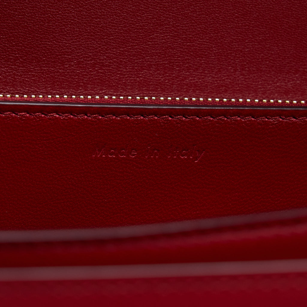 CELINE MEDIUM CLASSIC BOX BAG CALFSKIN RED GHW