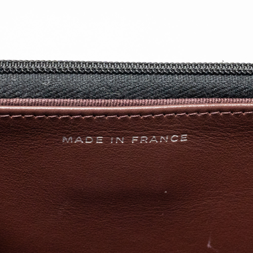 CHANEL CLASSIC WALLET ON CHAIN CAVIAR BLACK SHW (MICROCHIP)