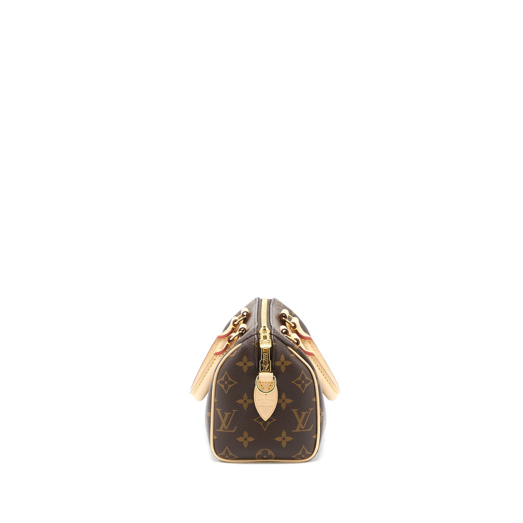 LOUIS VUITTON SPEEDY BANDOULIERE 20 MONOGRAM CANVAS BLACK/MULTICOLOUR STRAP GHW (NEW VERSION)