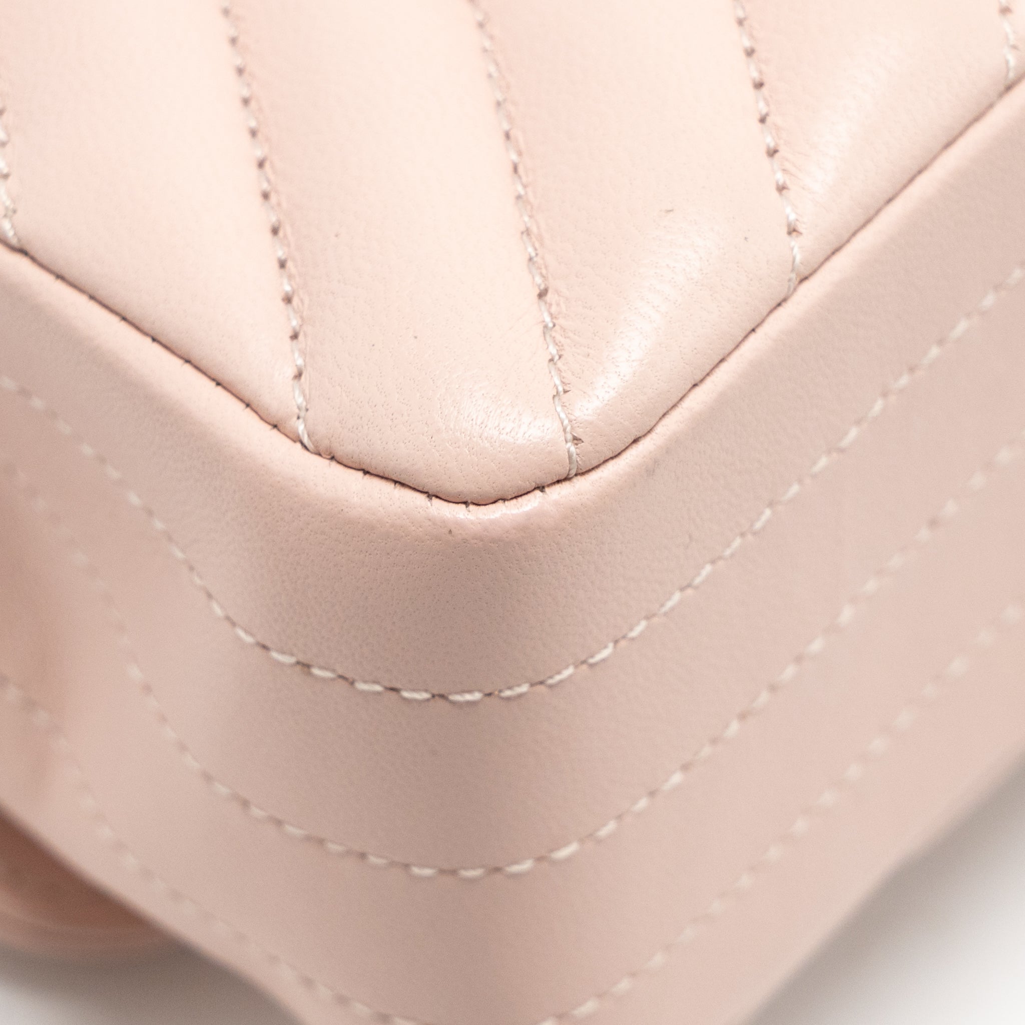 CHANEL MINI RECTANGULAR FLAP BAG CHEVRON LAMBSKIN PINK LGHW