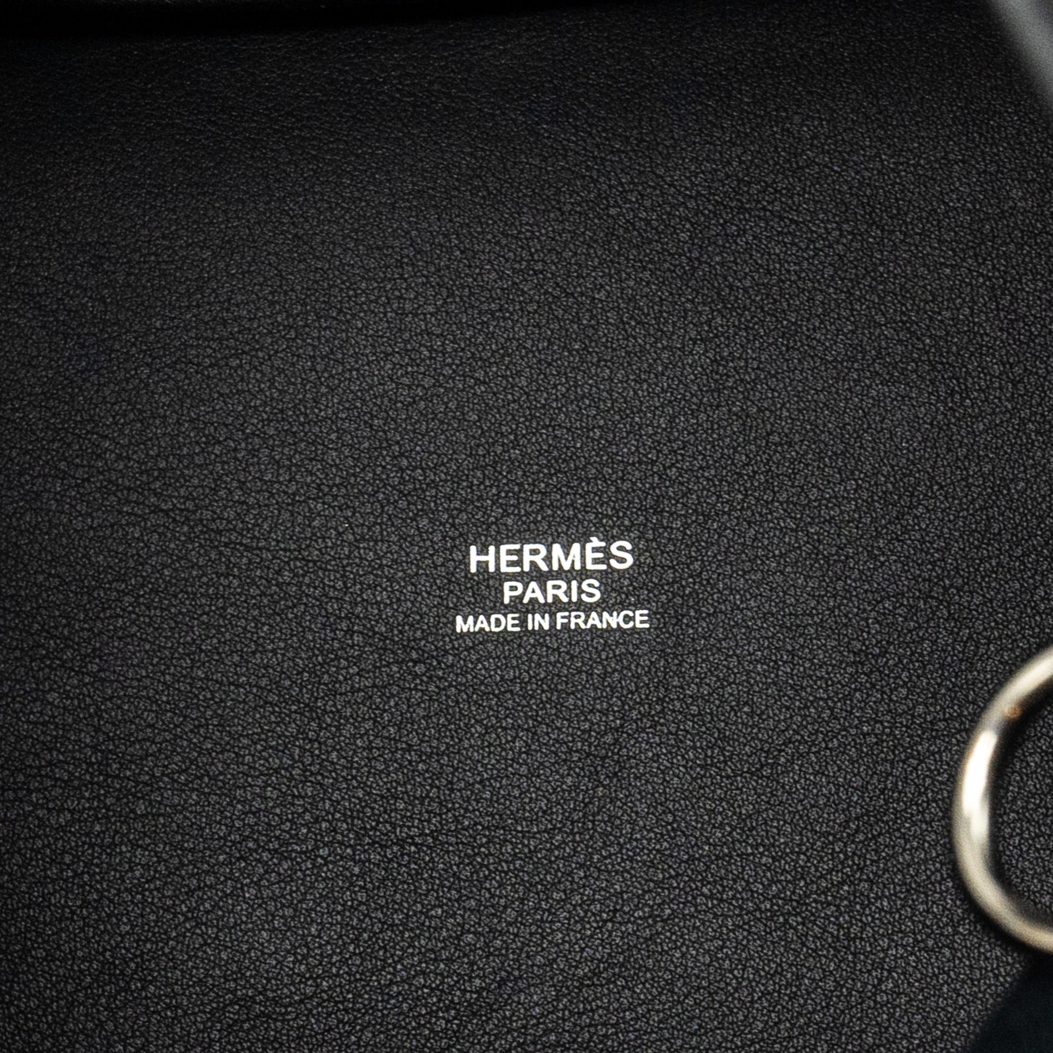 HERMES CARGO PICOTIN 18 LOCK BAG CANVAS / SWIFT BLACK SHW