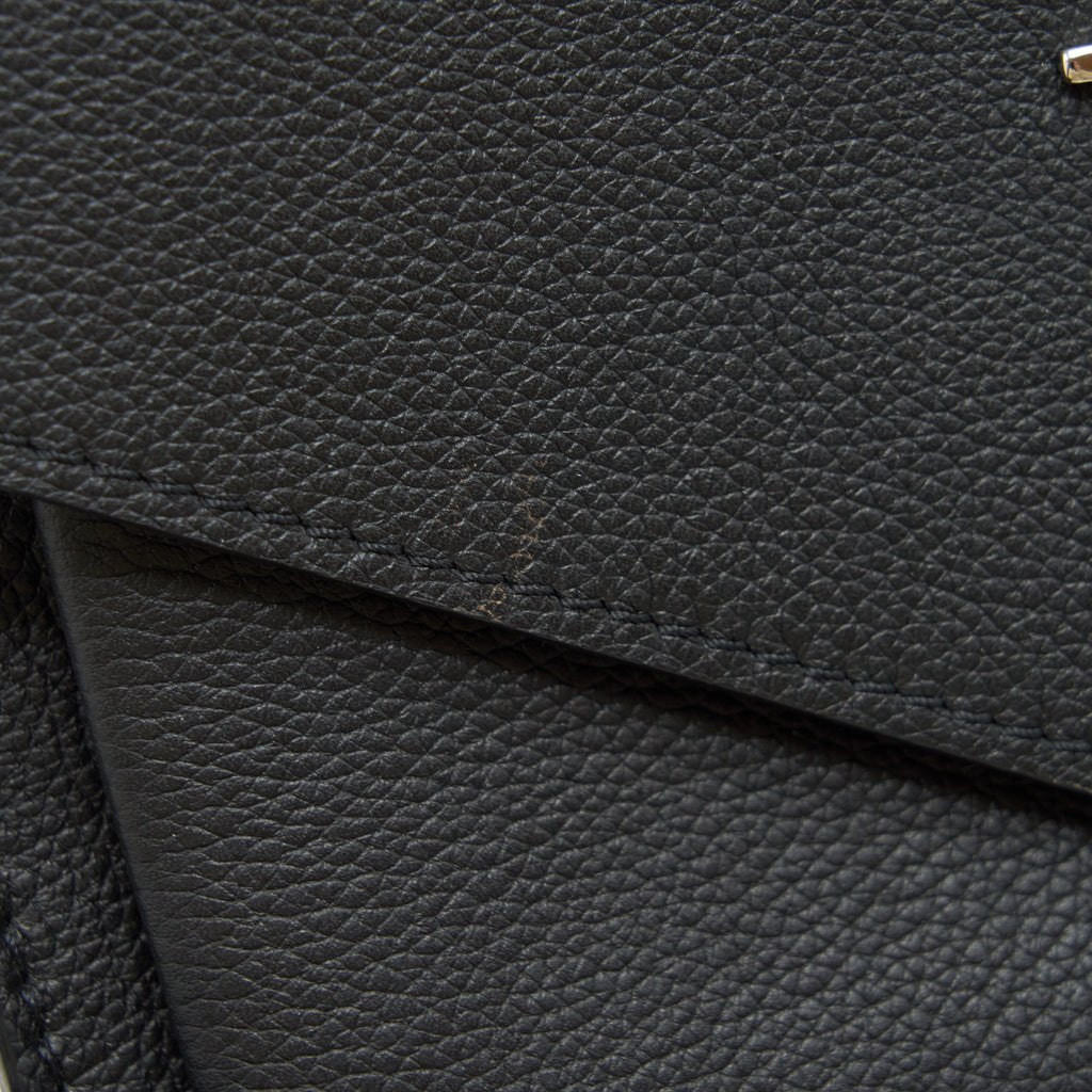 LOUIS VUITTON MYLOCKME SATCHEL CHAIN BAG CALFSKIN BLACK SHW