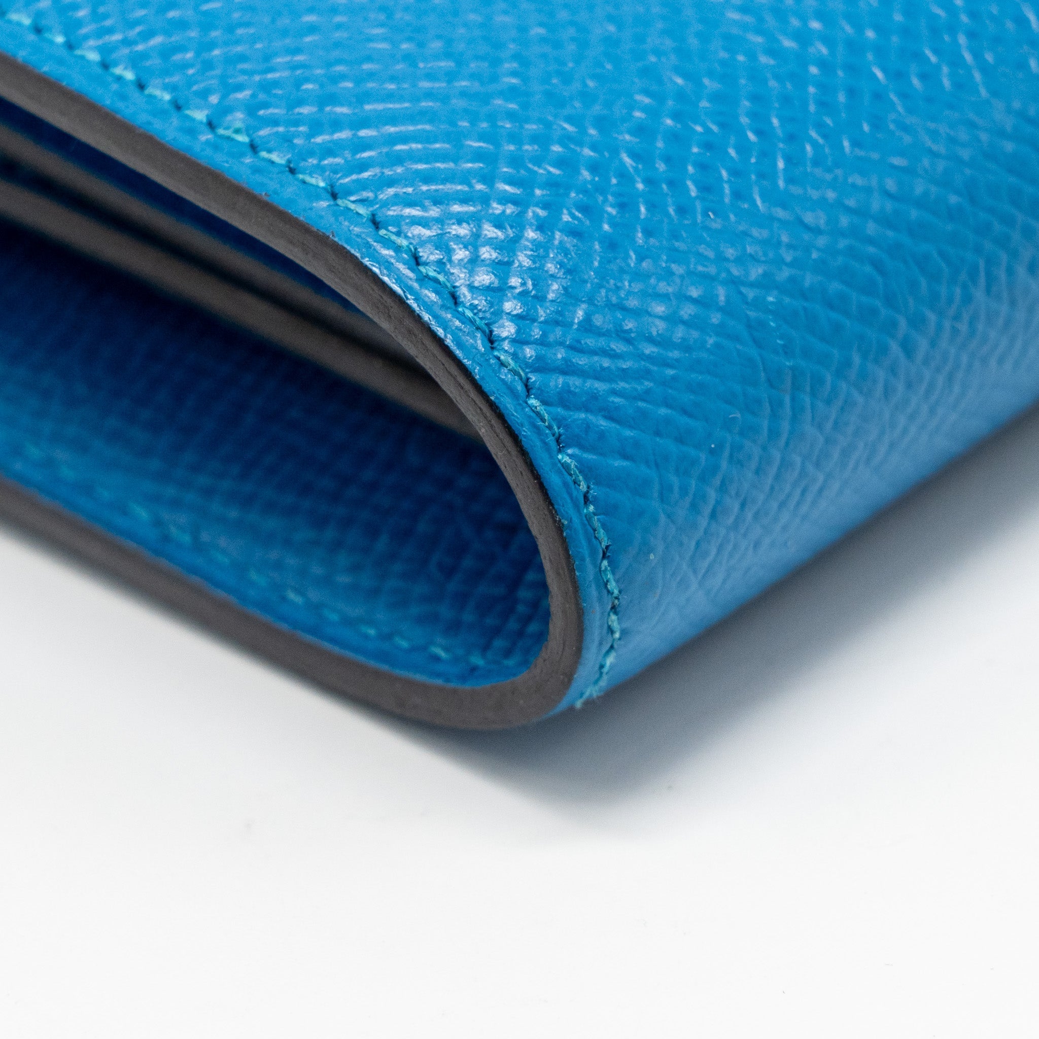 HERMES CONSTANCE COMPACT WALLET EPSOM BLUE GHW