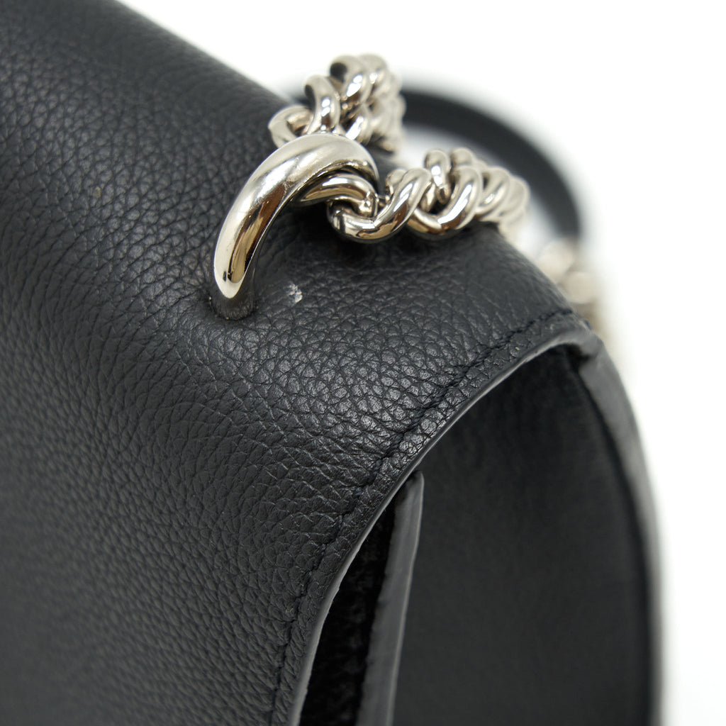 LOUIS VUITTON MYLOCKME SATCHEL CHAIN BAG CALFSKIN BLACK SHW