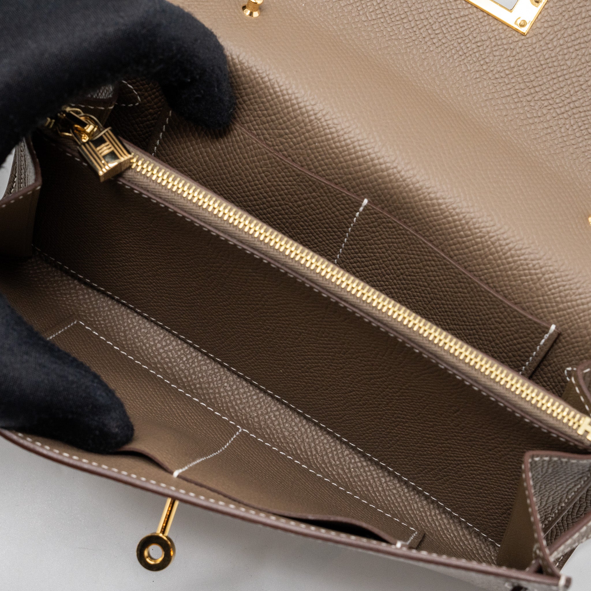 HERMES KELLY TO GO EPSOM ETOUPE GHW