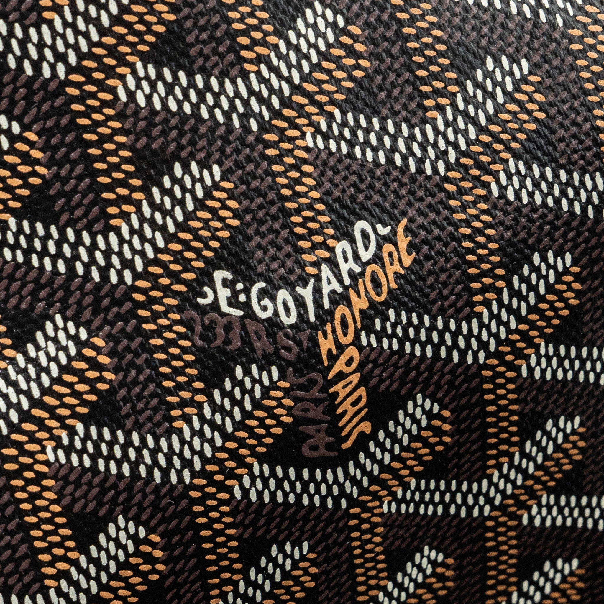 GOYARD SAINT LOUIS PM TOTE BAG GOYARDLINE CANVAS / CALFSKIN BROWN SHW