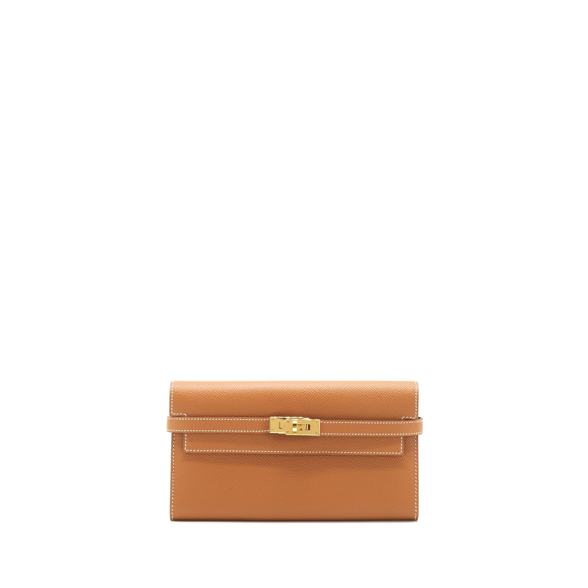 HERMES KELLY LONG WALLET GOLD GHW