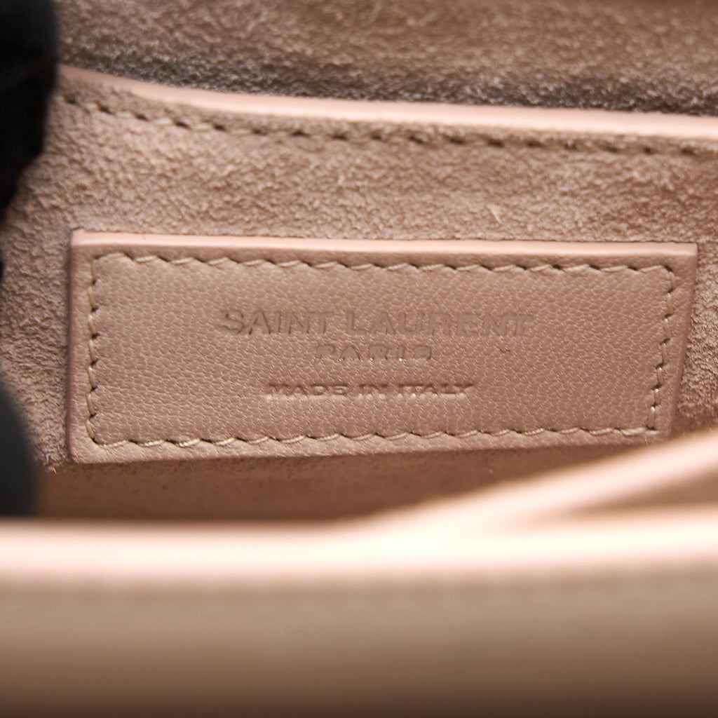 SAINT LAURENT MEDIUM SUNSET CHAIN BAG CALFSKIN LIGHT PINK SHW