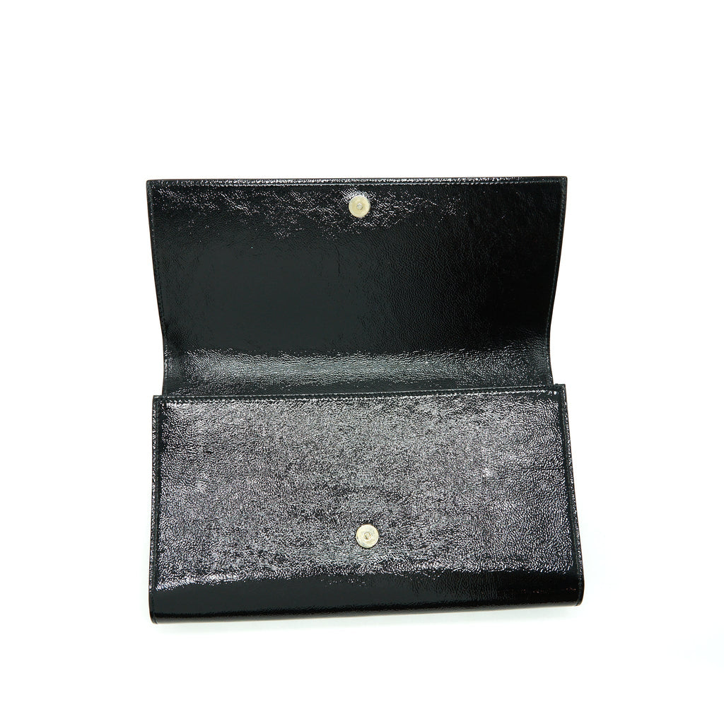 SAINT LAURENT / YSL CLUTCH PATENT BLACK