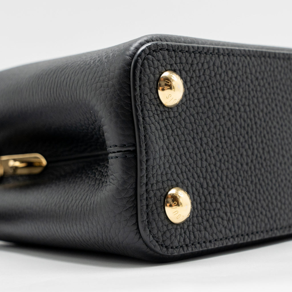 LOUIS VUITTON MURAKAMI LIMITED EDITION CAPUCINES BB TAURILLON LEATHER BLACK GHW
