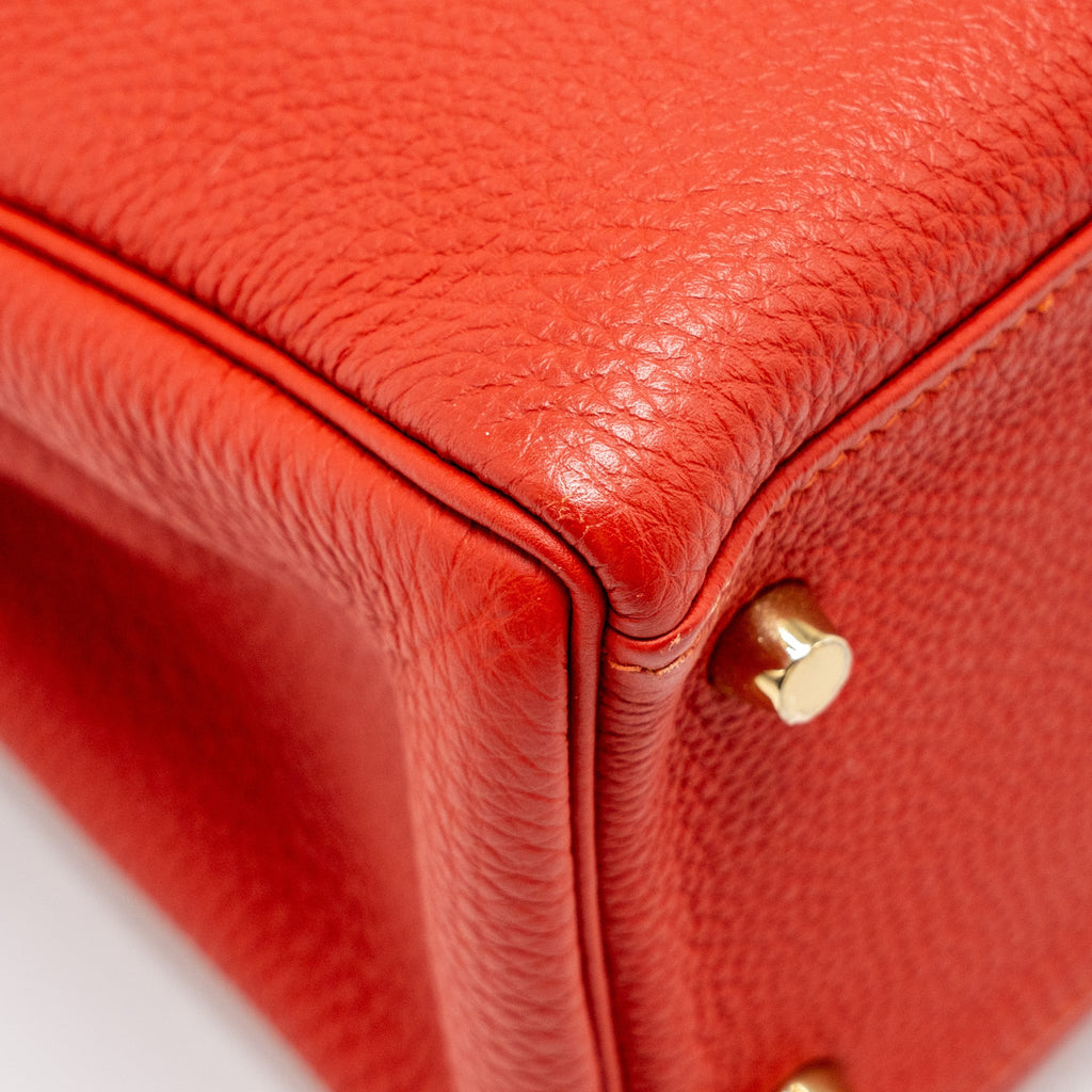 HERMES KELLY 32 TOGO 5E VERMILLION GHW