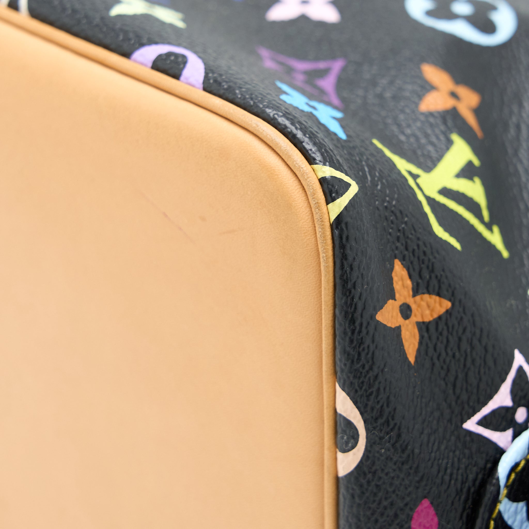 LOUIS VUITTON PETIT NOE BLACK MONOGRAM MULTICOLOUR GHW