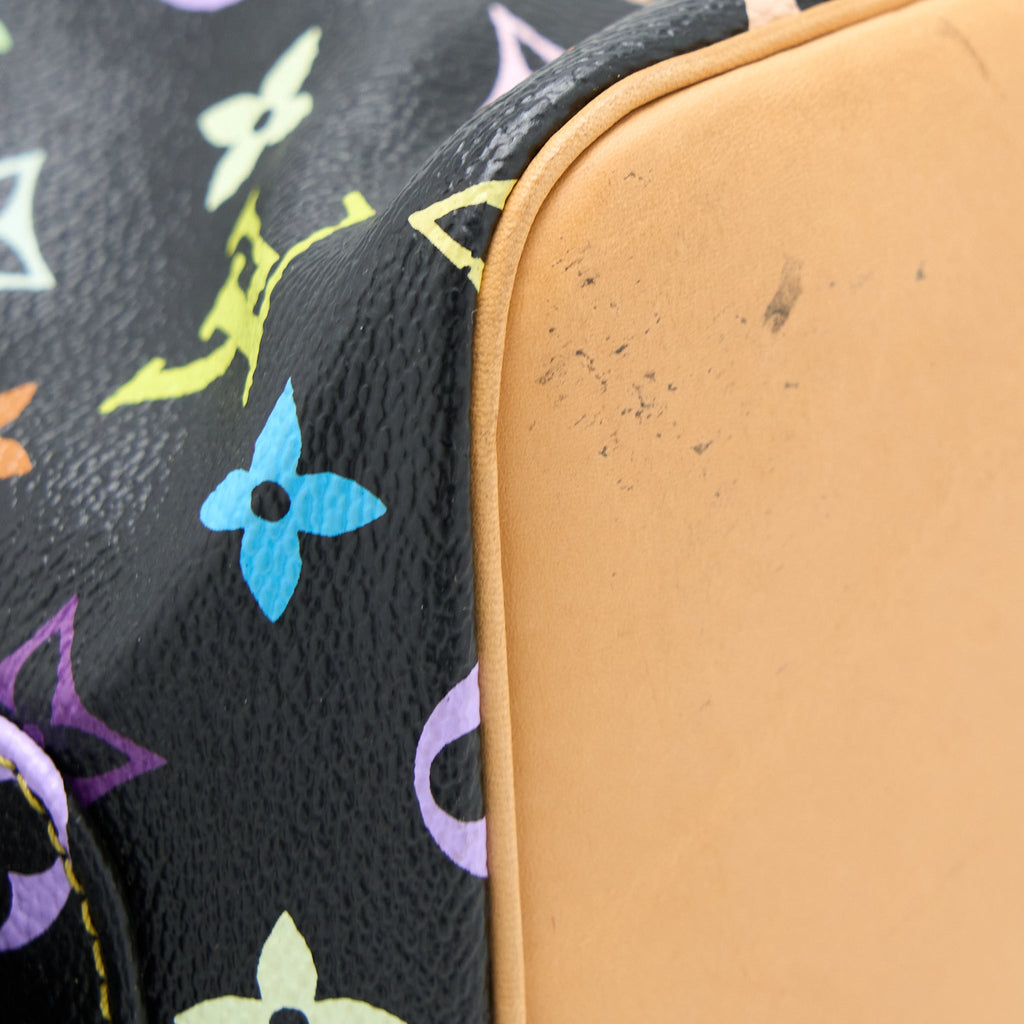 LOUIS VUITTON PETIT NOE BLACK MONOGRAM MULTICOLOUR GHW