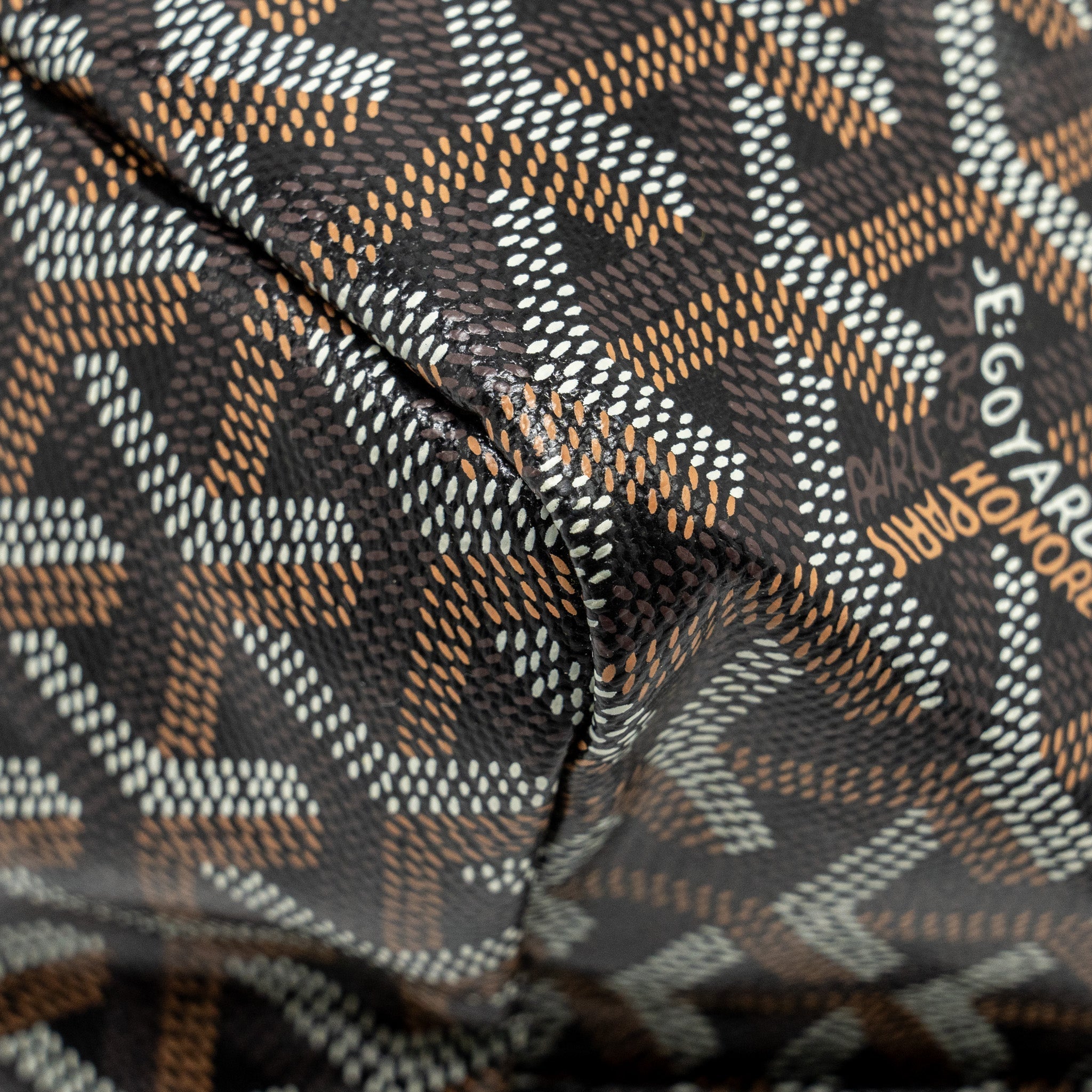 GOYARD SAINT LOUIS PM TOTE BAG GOYARDINE CANVAS / CALFSKIN BLACK SHW