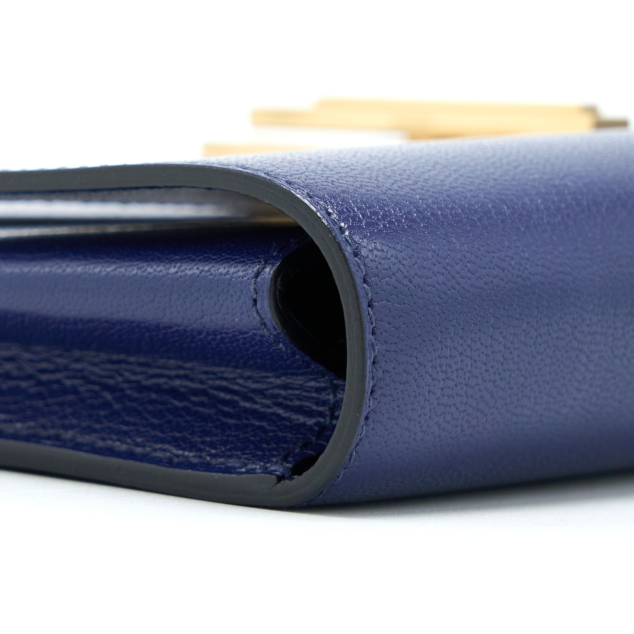 HERMES CINHETIC TO GO CHEVRE CHAMKILA BLUE SAPPHIRE GHW