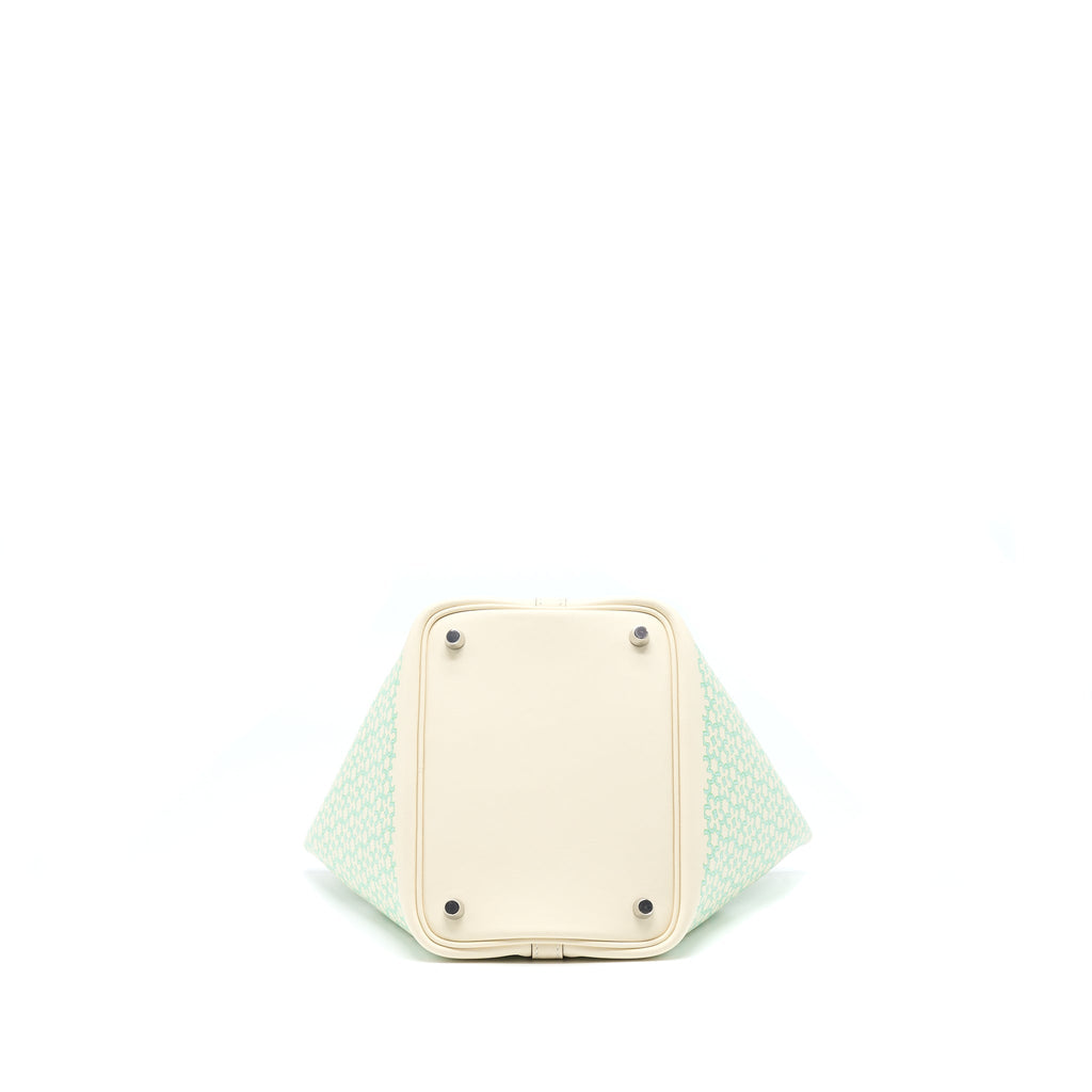 HERMES PICOTIN 18 LUCKY DAISY LOCK BAG SWIFT NATA/VERT/BLANC SHW