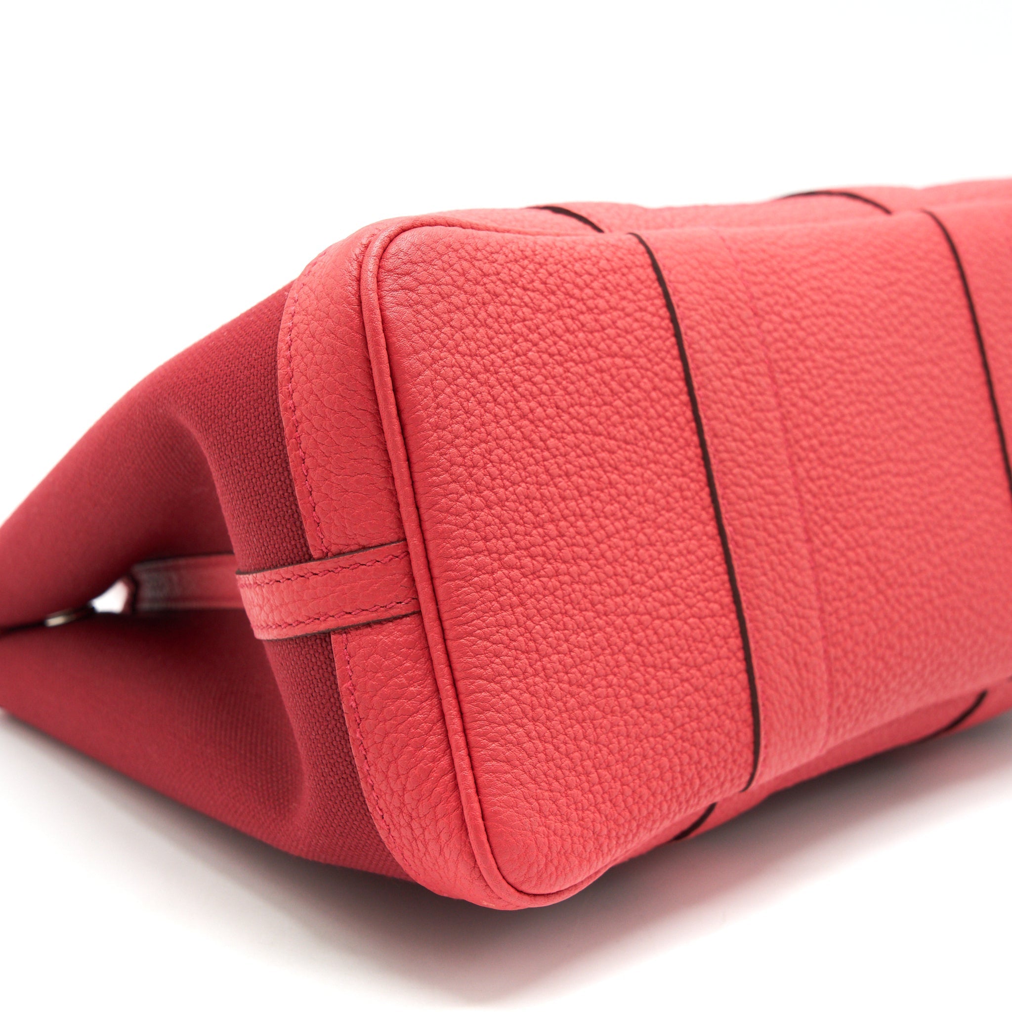 HERMES GARDEN PARTY 30 CANVAS / LEATHER ROUGE GRENAT SHW YEAR 2019