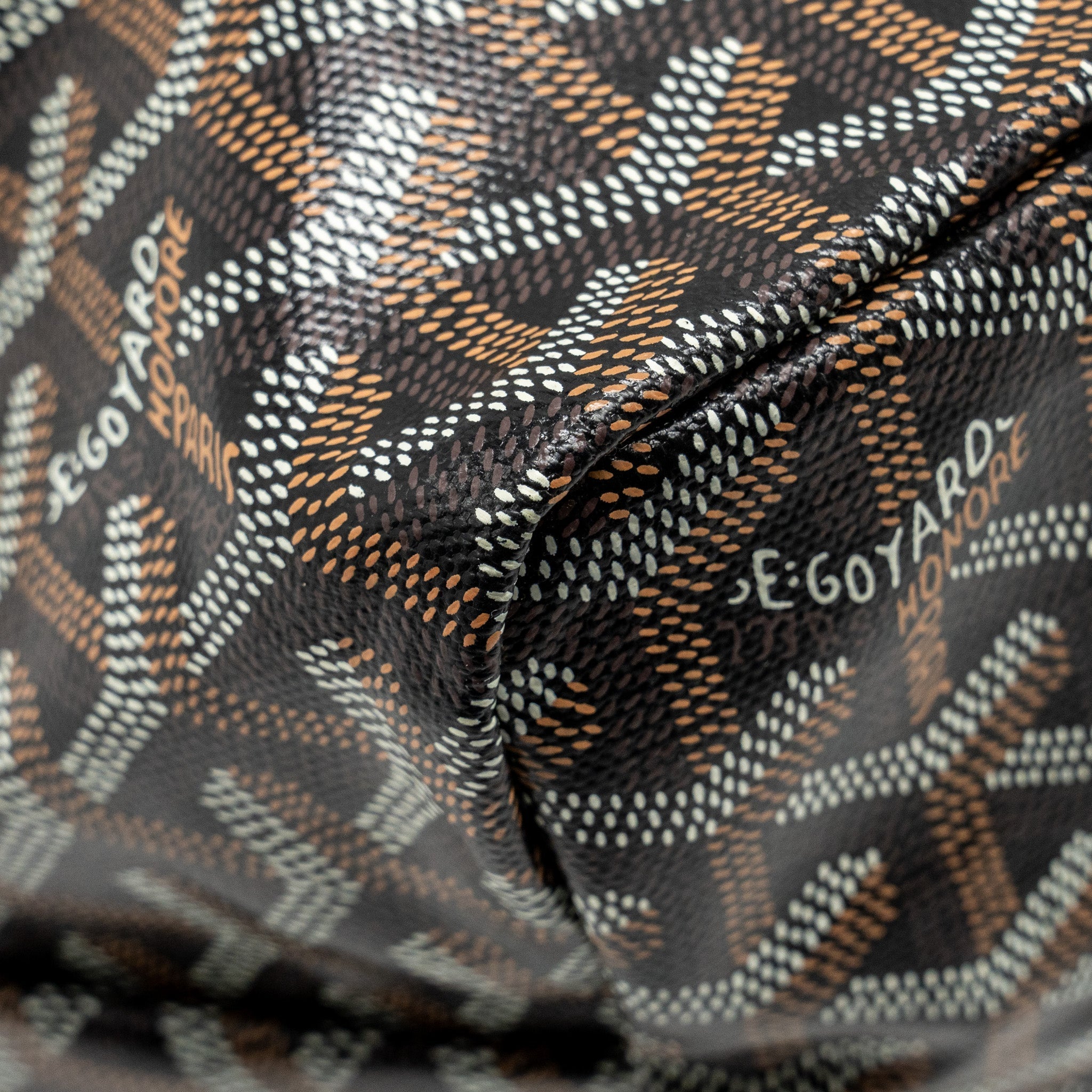 GOYARD SAINT LOUIS PM TOTE BAG GOYARDINE CANVAS / CALFSKIN BLACK SHW