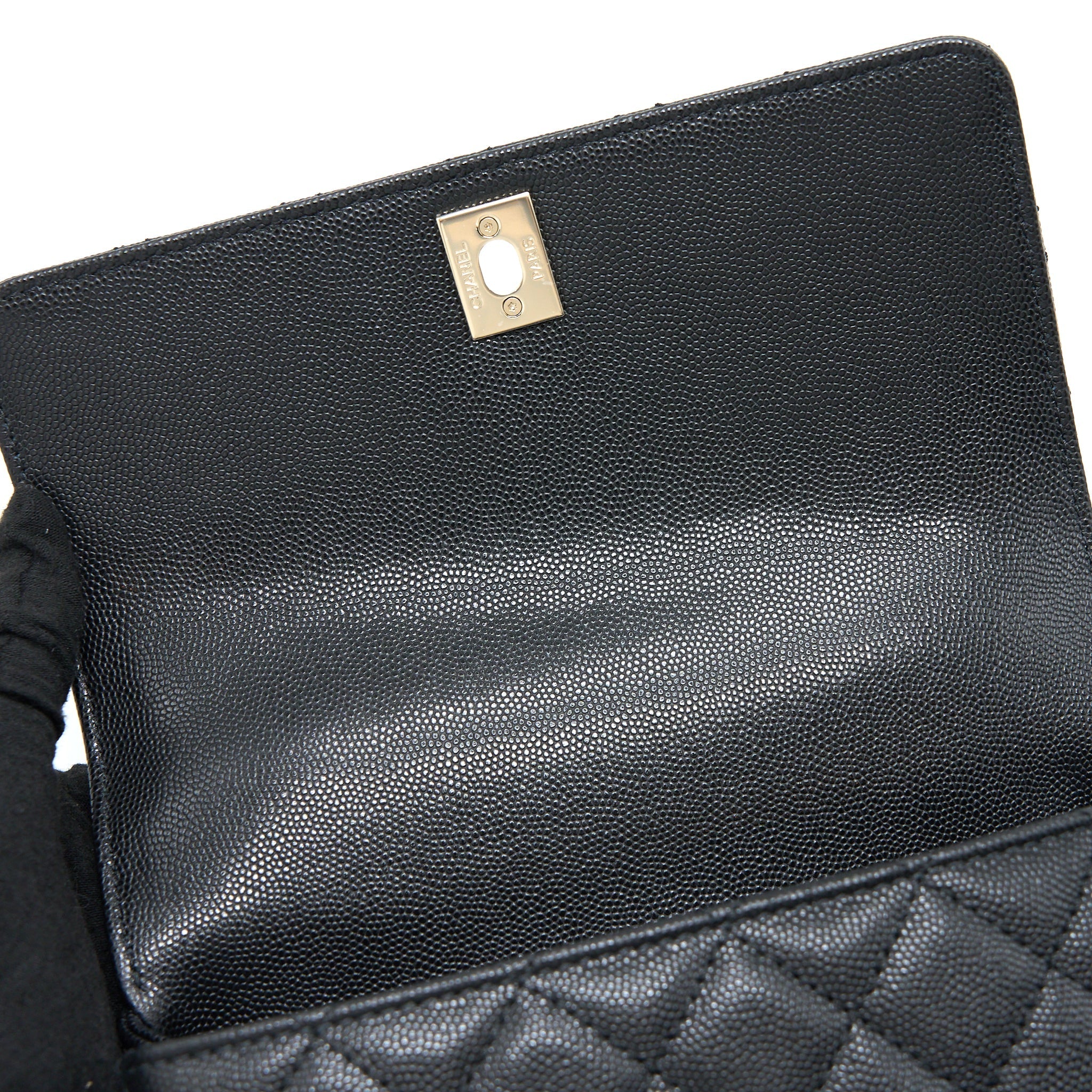 CHANEL SMALL COCO HANDLE CAVIAR BLACK LGHW (MICROCHIP)