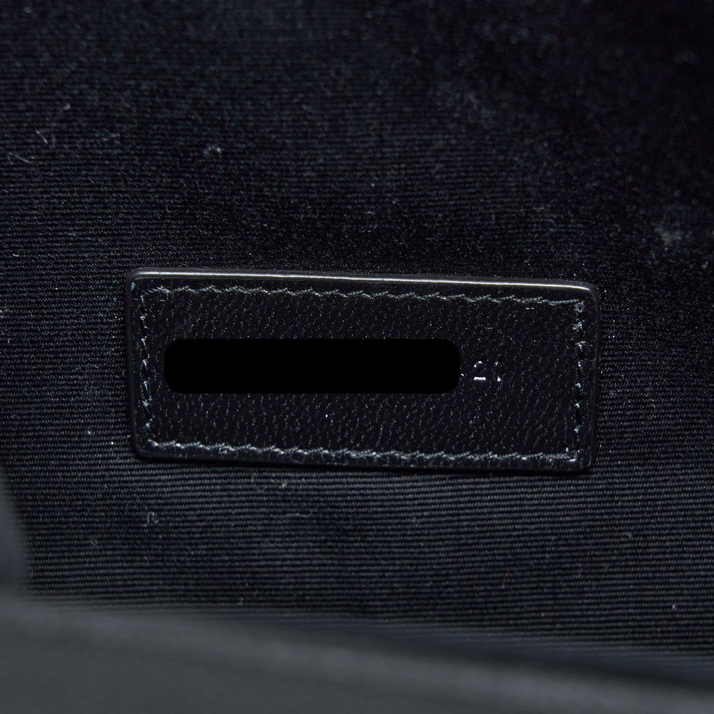 SAINT LAURENT/YSL ENVELOP CLUTCH GRAINED CALFSKIN BLACK GHW