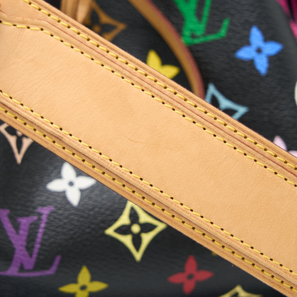 LOUIS VUITTON PETIT NOE BLACK MONOGRAM MULTICOLOUR GHW