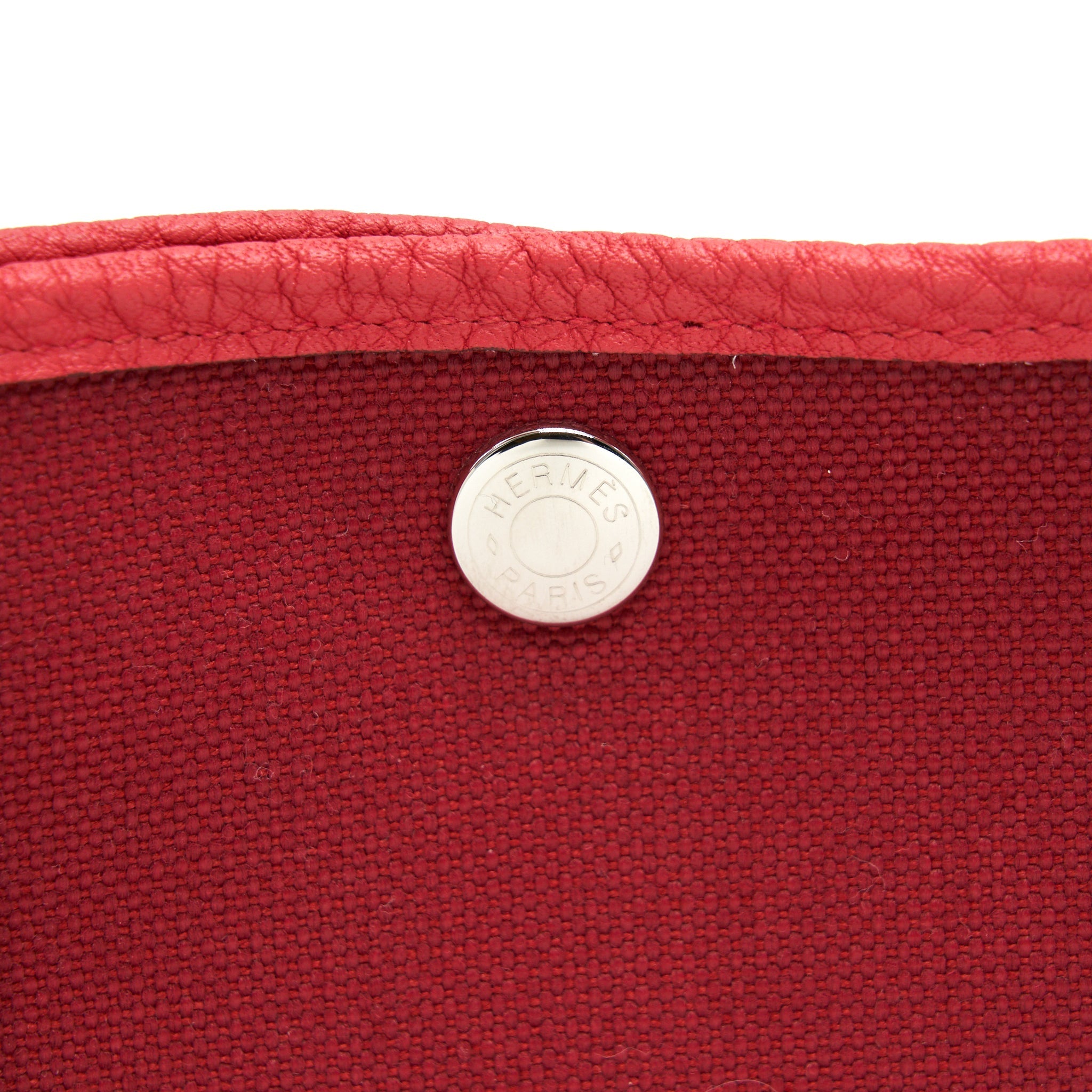 HERMES GARDEN PARTY 30 CANVAS / LEATHER ROUGE GRENAT SHW YEAR 2019