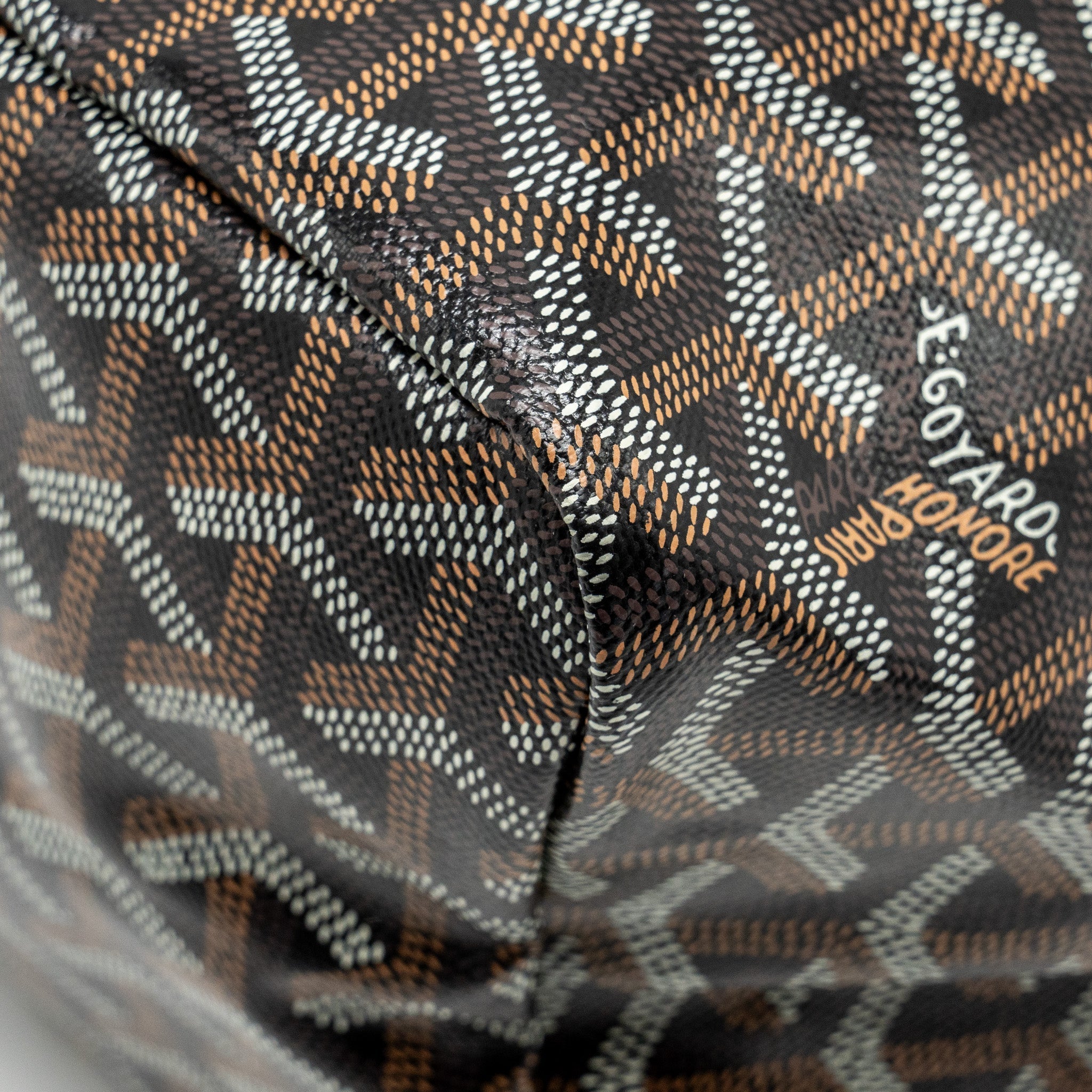 GOYARD SAINT LOUIS PM TOTE BAG GOYARDINE CANVAS / CALFSKIN BLACK SHW