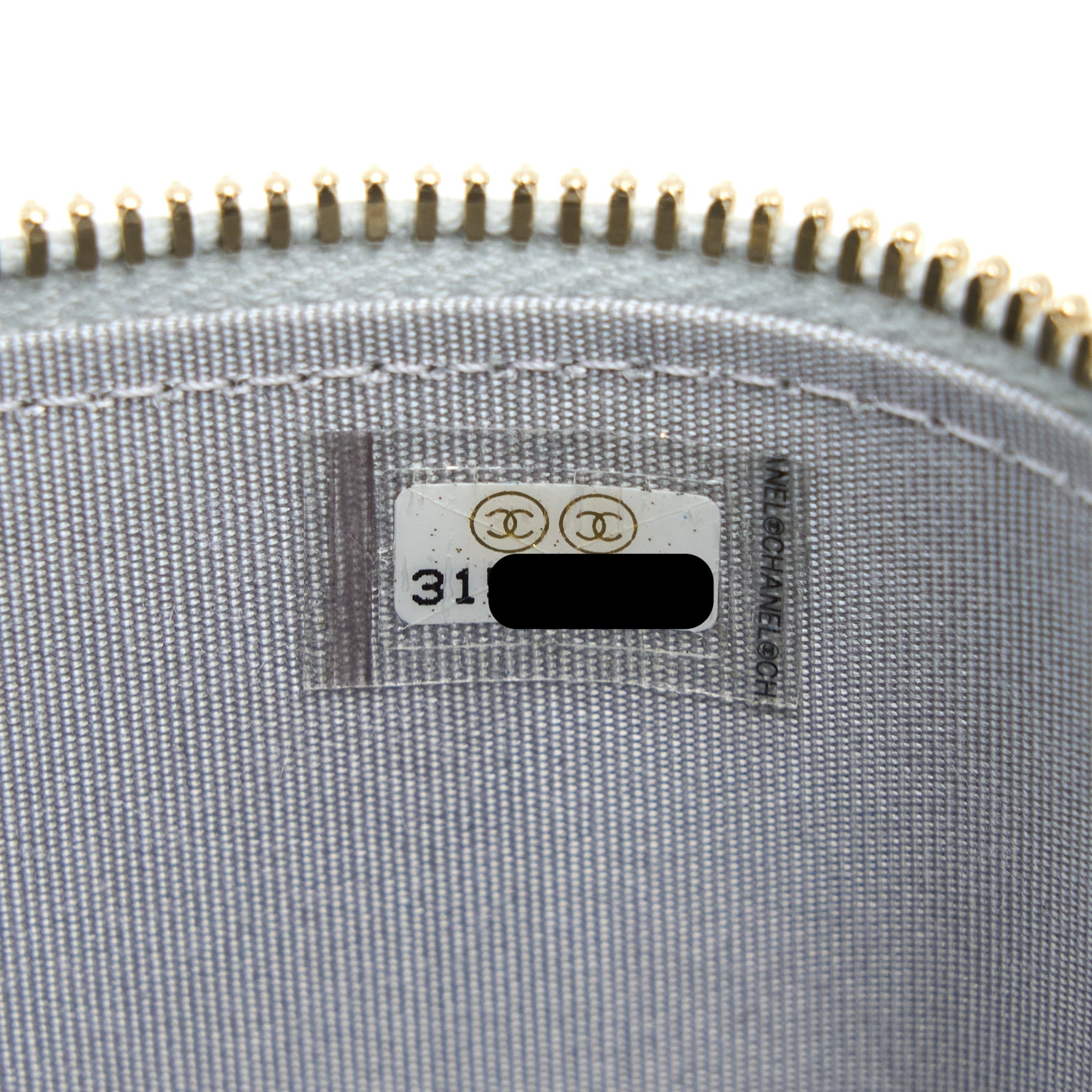 CHANEL 21A TOP HANDLE MINI VANITY WITH CHAIN LAMBSKIN LIGHT GREY GHW