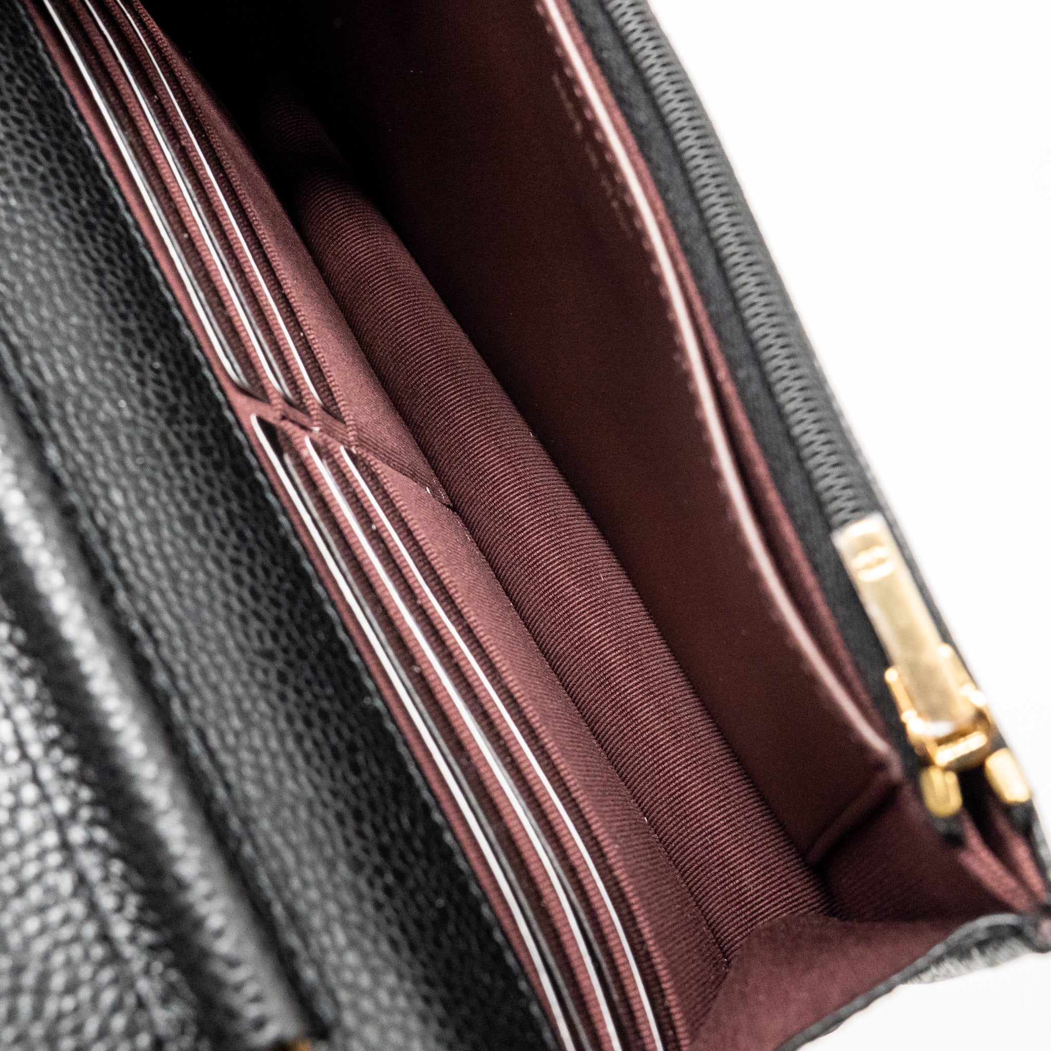 CHANEL CLASSIC WALLET ON CHAIN CAVIAR BLACK GHW(MICROCHIP)