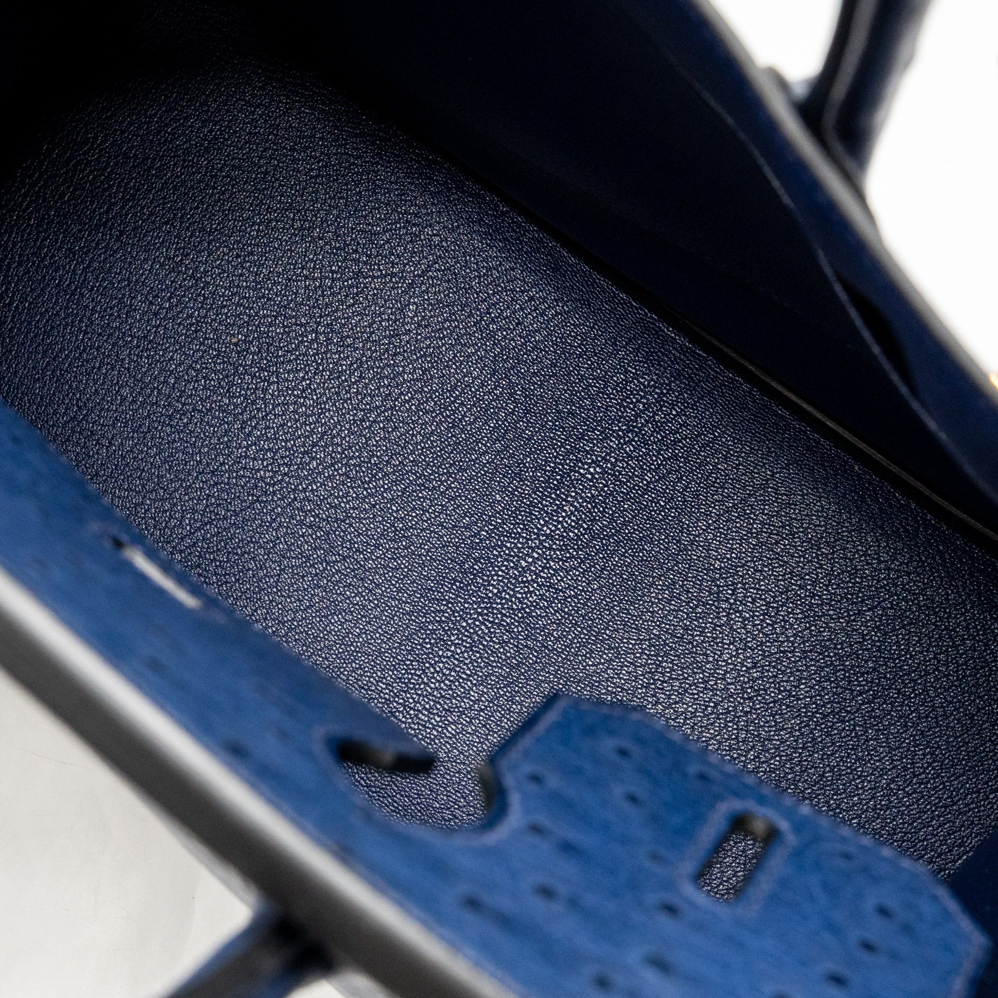 HERMES BIRKIN 30 OSTRICH BLUE IRIS GHW