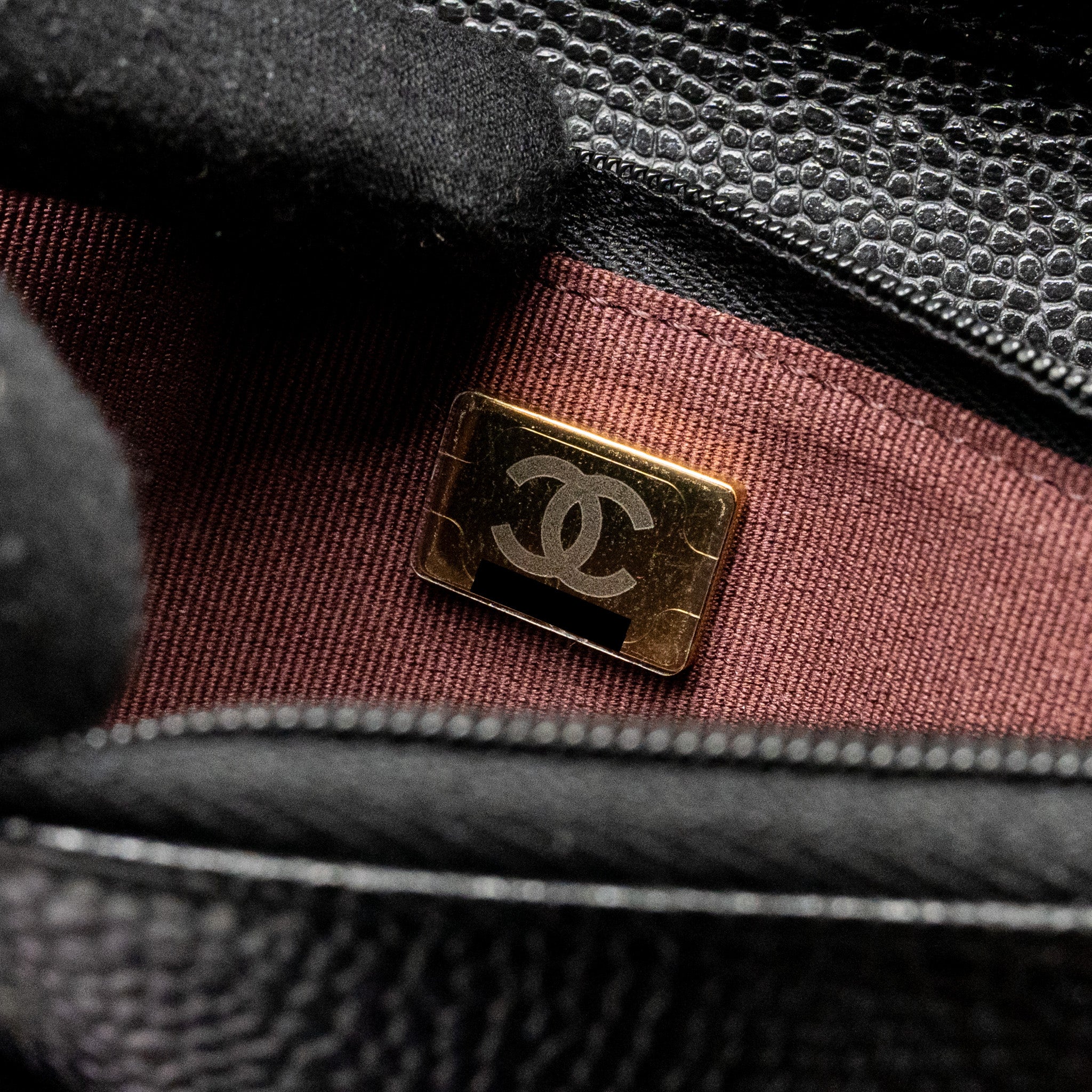 CHANEL CLASSIC WALLET ON CHAIN CAVIAR BLACK GHW(MICROCHIP)