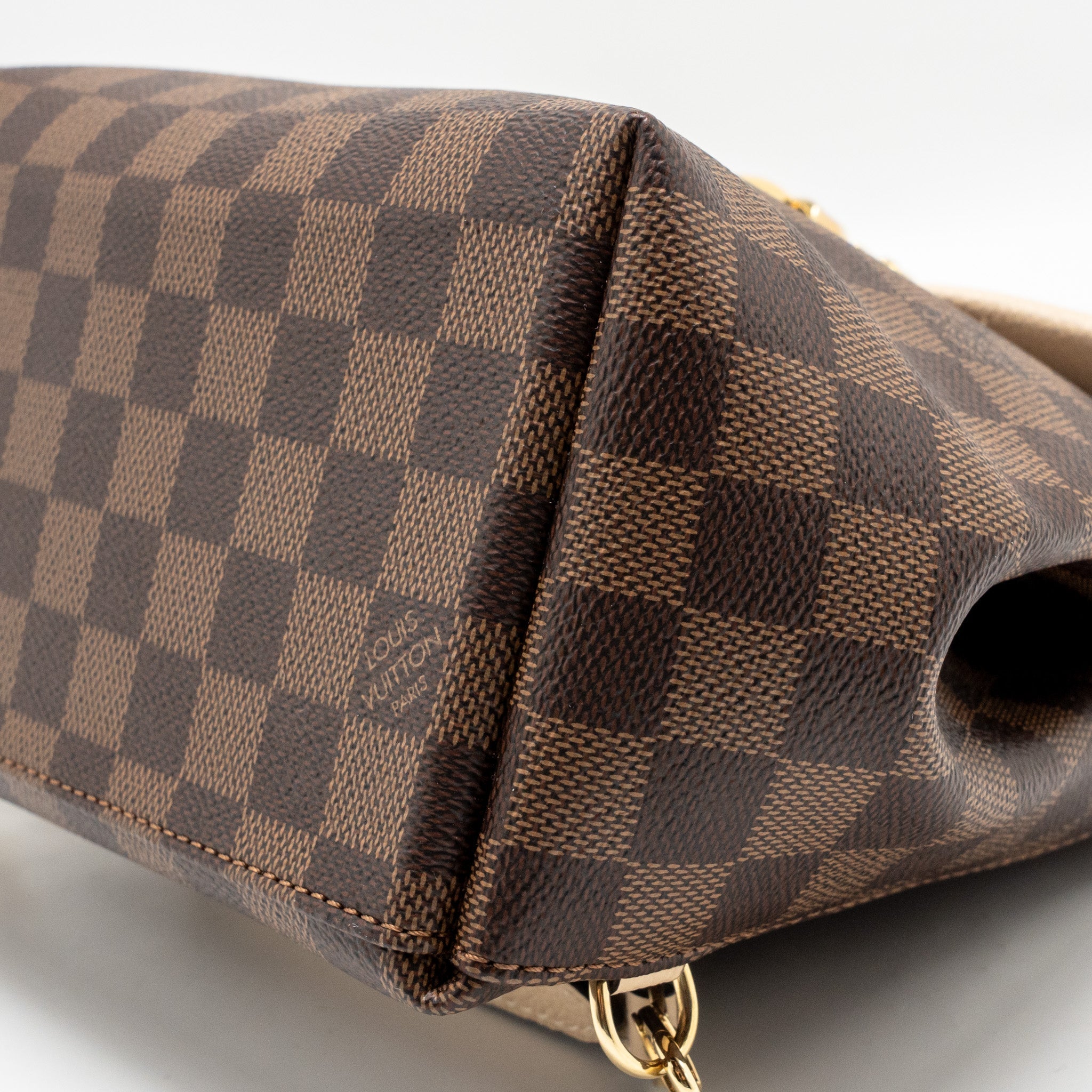 LOUIS VUITTON CLAPTON BACKPACK DAMIER EBENE CANVAS/LEATHER LIGHT PINK GHW