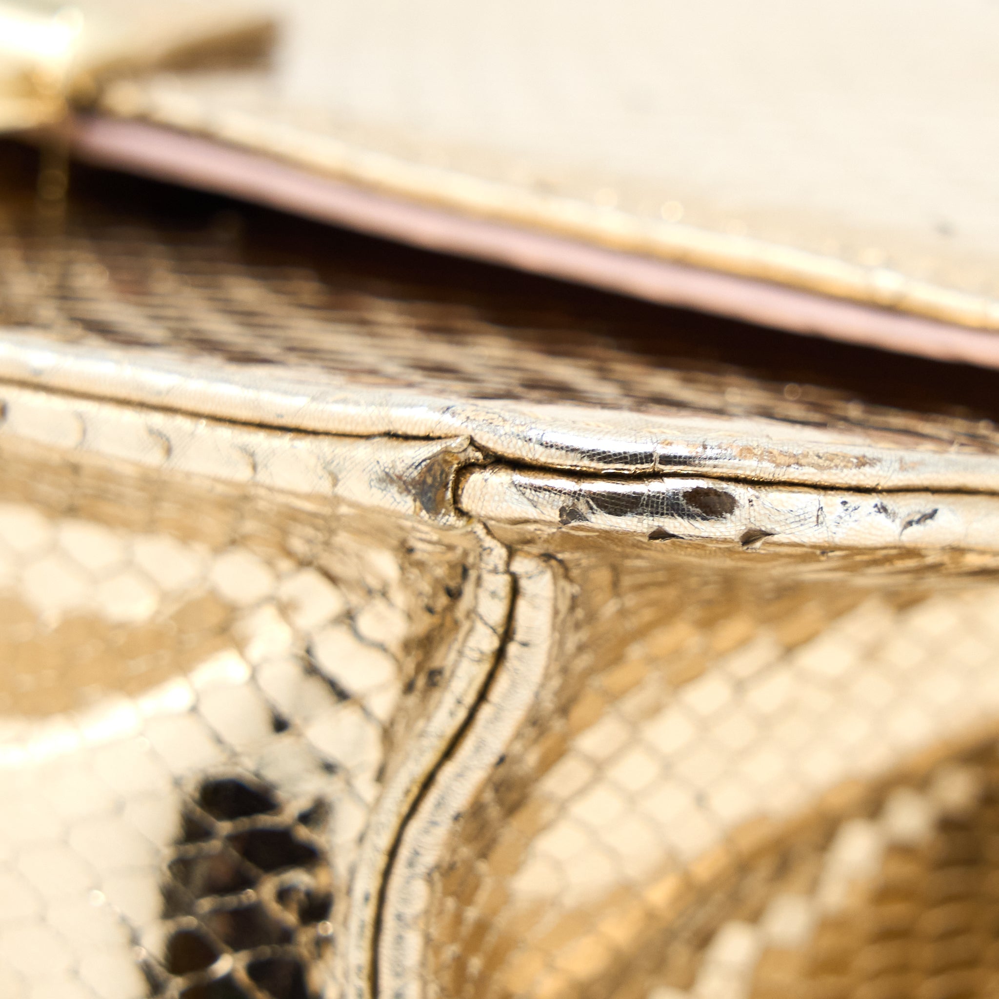 DIOR FLAP BAG WITH CHAIN PYTHON GOLD LGHW