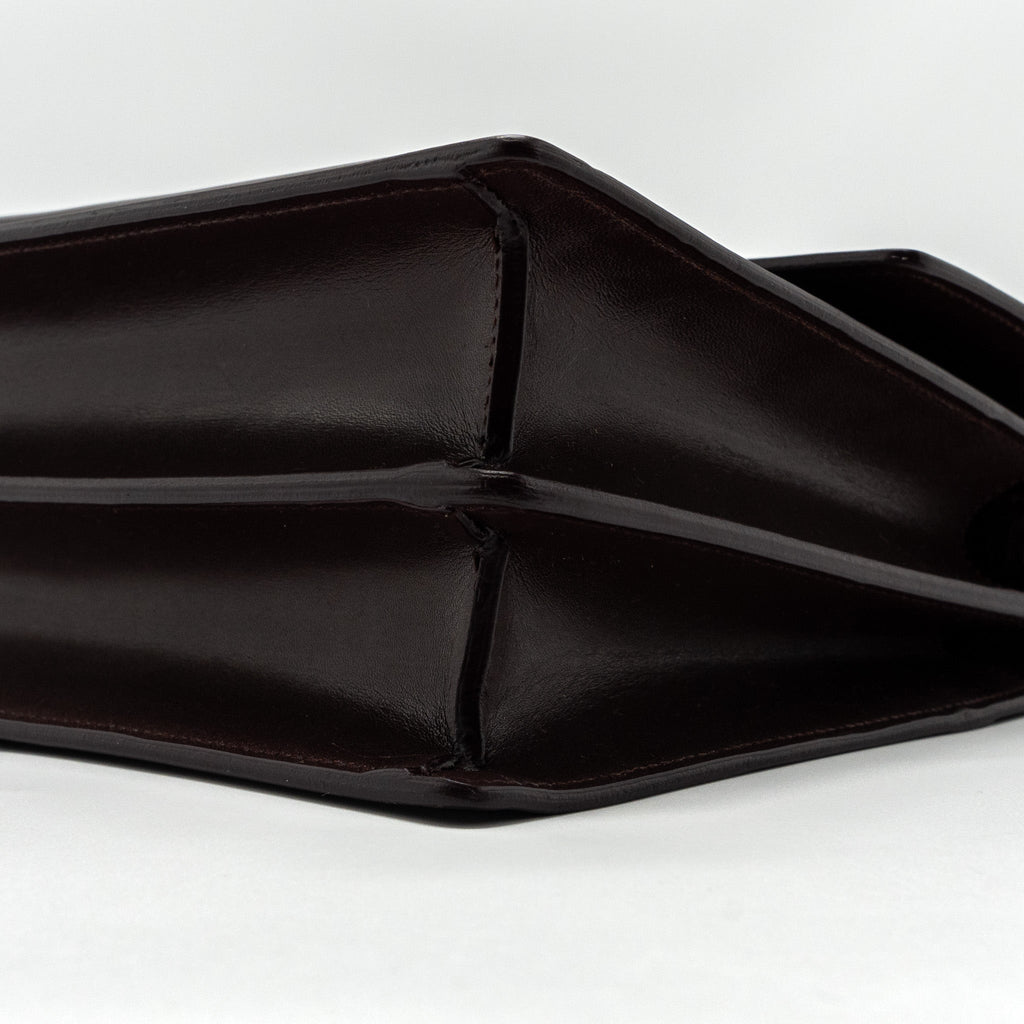 SAINT LAURENT/YSL BELLACHASSE CALFSKIN DARK RED BRUSHED GHW