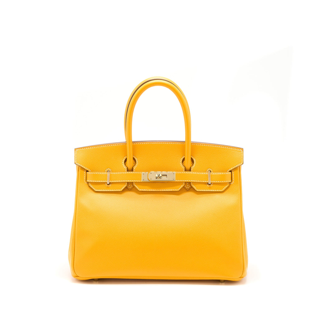 HERMES BIRKIN 30 EPSOM 9V JAUNE D’OR LGHW