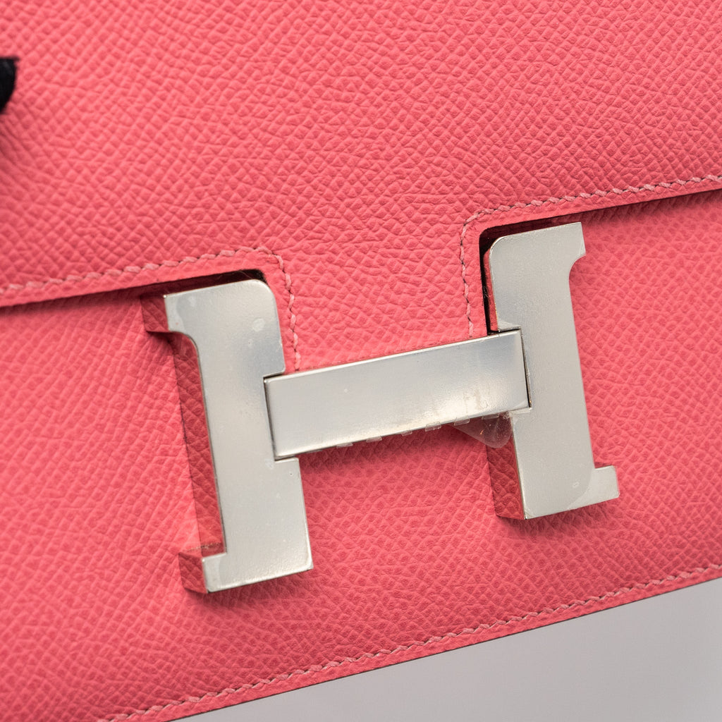 HERMES MINI CONSTANCE EPSOM ROSE AZALEE SHW