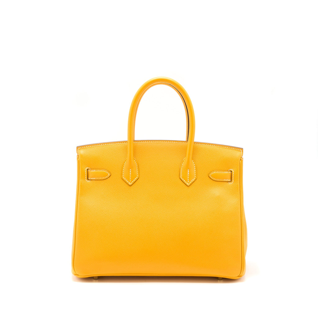 HERMES BIRKIN 30 EPSOM 9V JAUNE D’OR LGHW