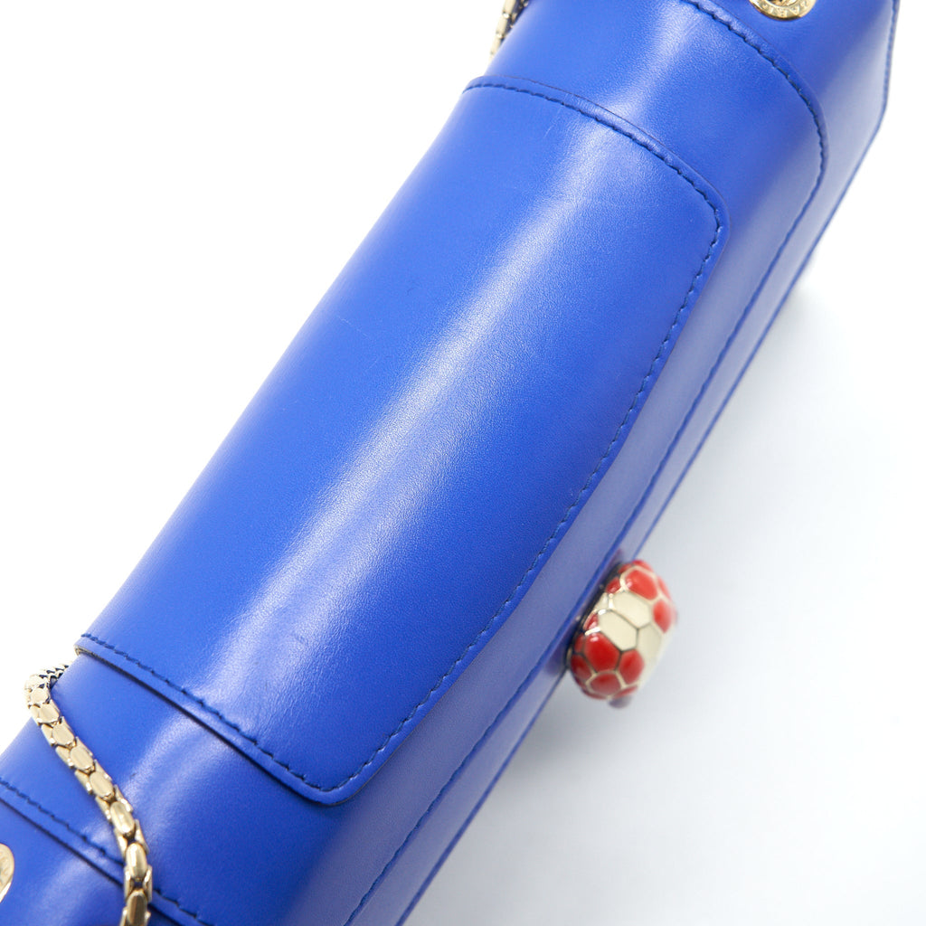 BVLGARI SERPENTI FOREVER SHOULDER BAG IN BLUE GHW