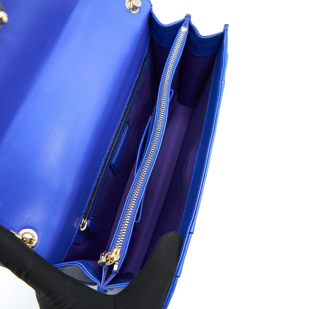BVLGARI SERPENTI FOREVER SHOULDER BAG IN BLUE GHW