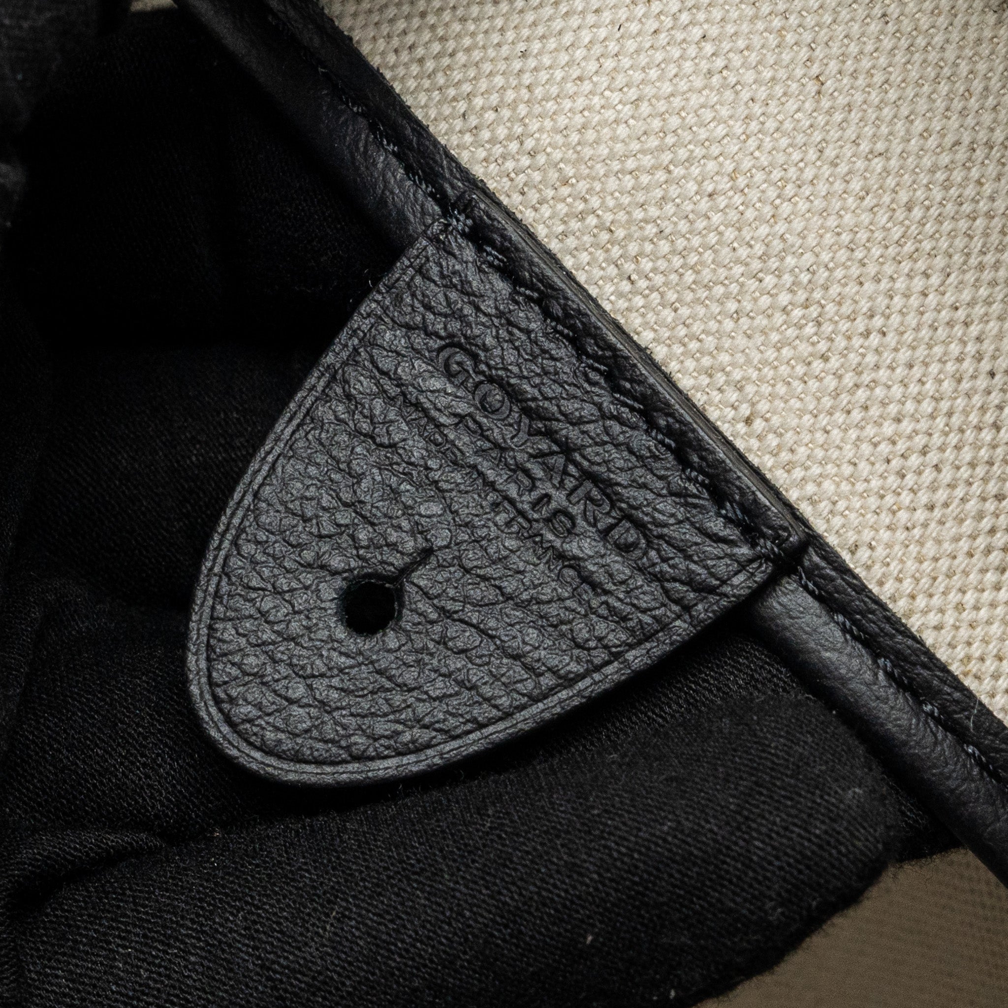 GOYARD ARTOIS MM TOTE GOYARDLINE CANVAS / CALFSKIN BLACK SHW