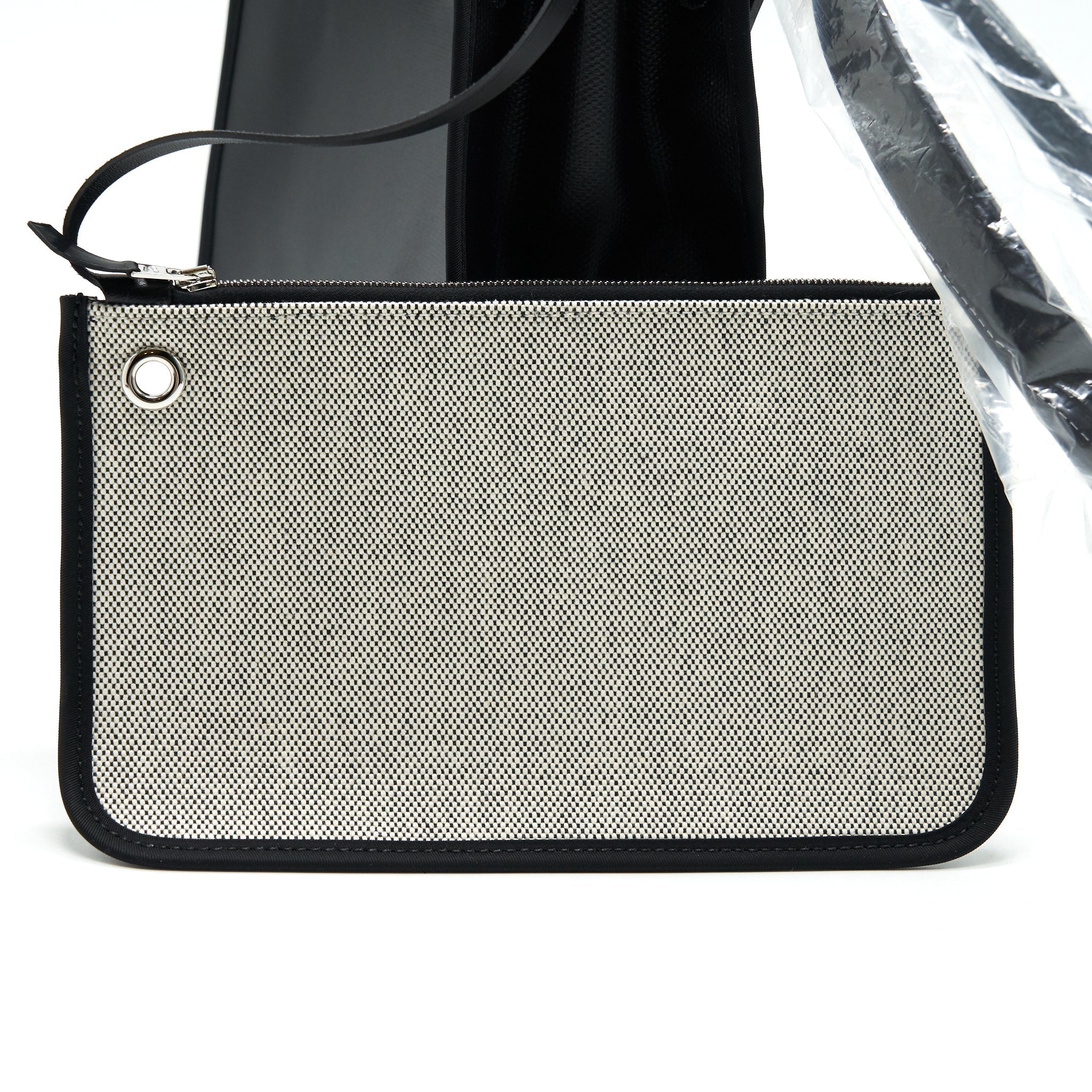 HERMES HERBAG 31 WITH BERLINE CANVAS AND HUNTER IN BLACK