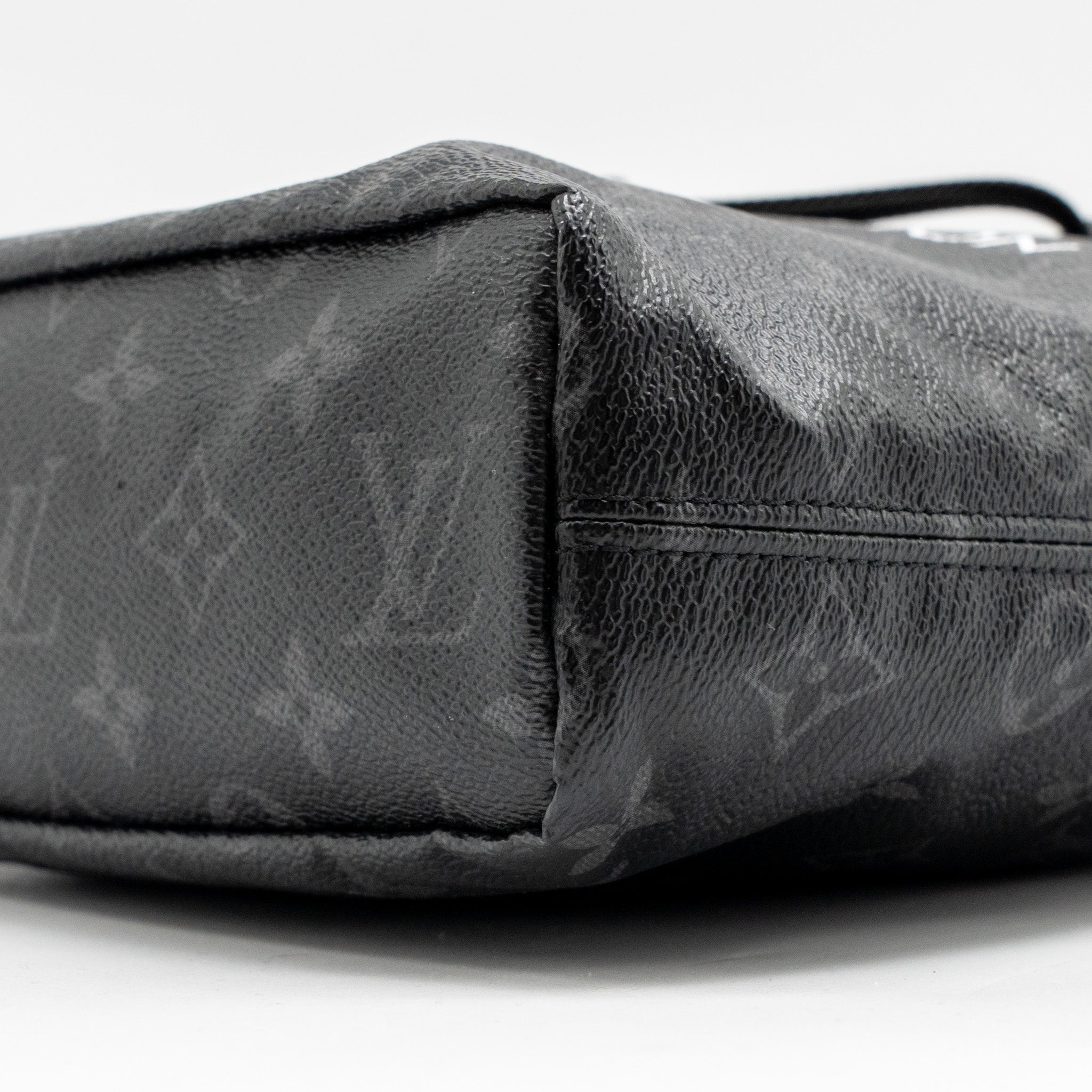 LOUIS VUITTON MONOGRAM ECLIPSE FRAGMENT NANO BAG CANVAS BLACK SHW