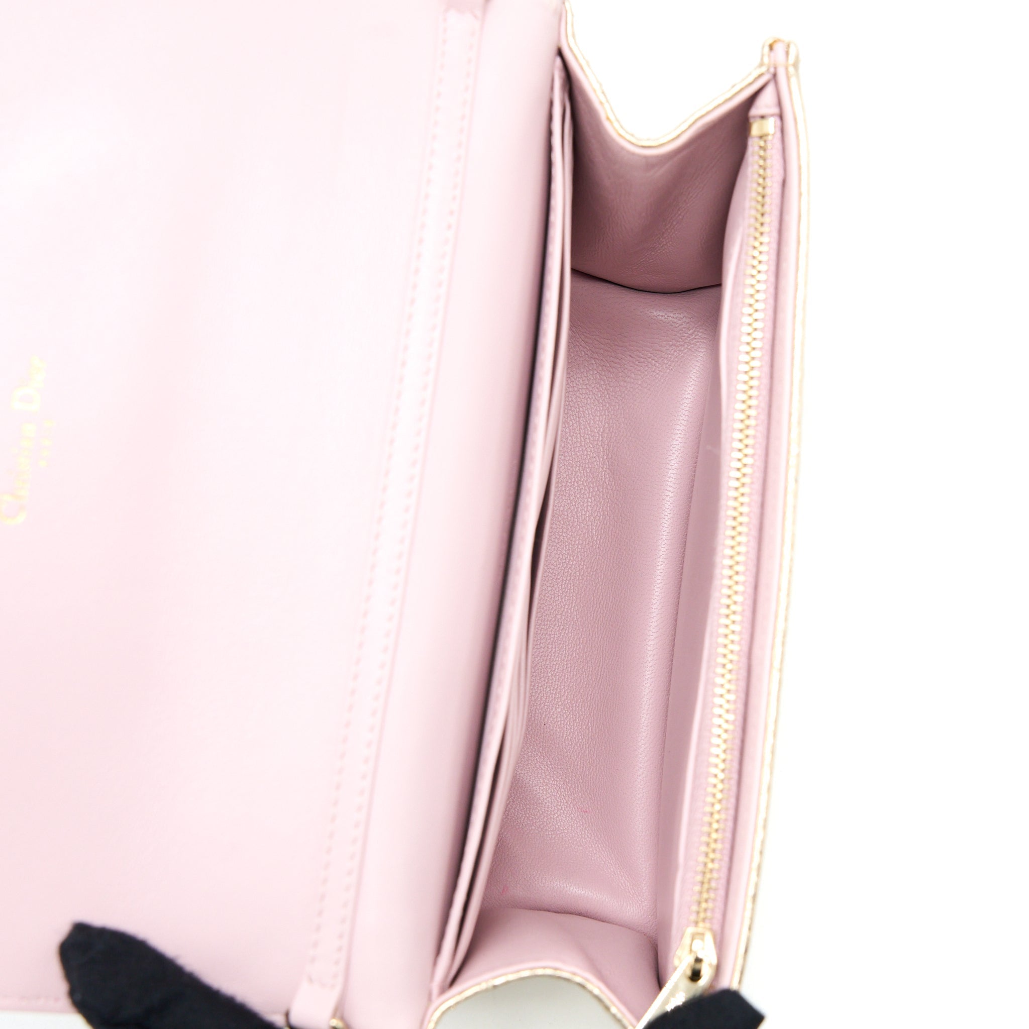 DIOR FLAP BAG WITH CHAIN PYTHON GOLD LGHW