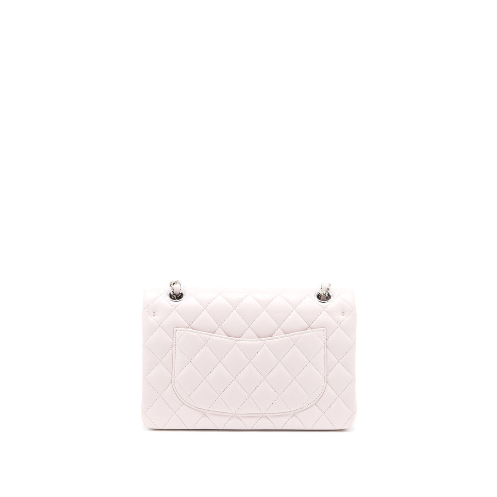 CHANEL SMALL CLASSIC DOUBLE FLAP LAMBSKIN LIGHT PURPLE SHW (MICROCHIP)