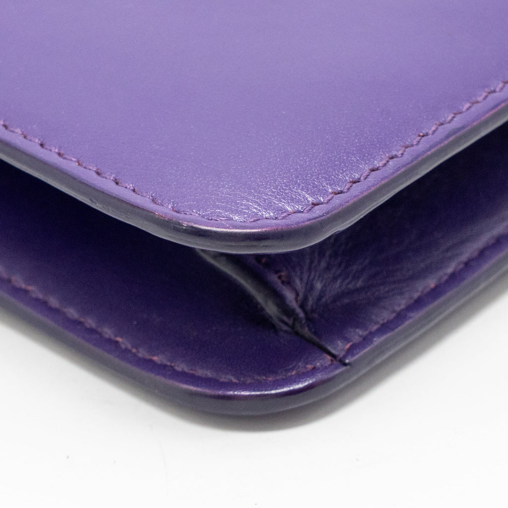 BVLGARI SERPENTI FOREVER BAG CRYSTAL GALUCHAT/CALFSKIN PURPLE LGHW