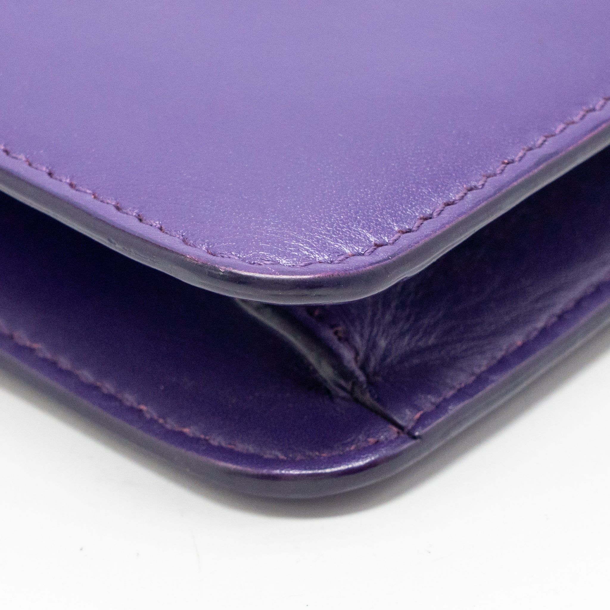 BVLGARI SERPENTI FOREVER BAG CRYSTAL GALUCHAT/CALFSKIN PURPLE LGHW
