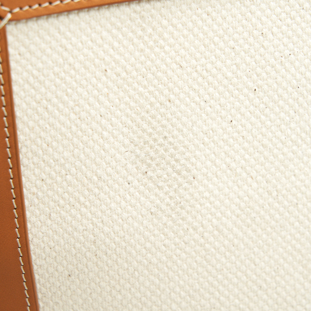 CELINE SMALL VERTICAL CABAS CANVAS WITH CELINE PRINT AND CALFSKIN